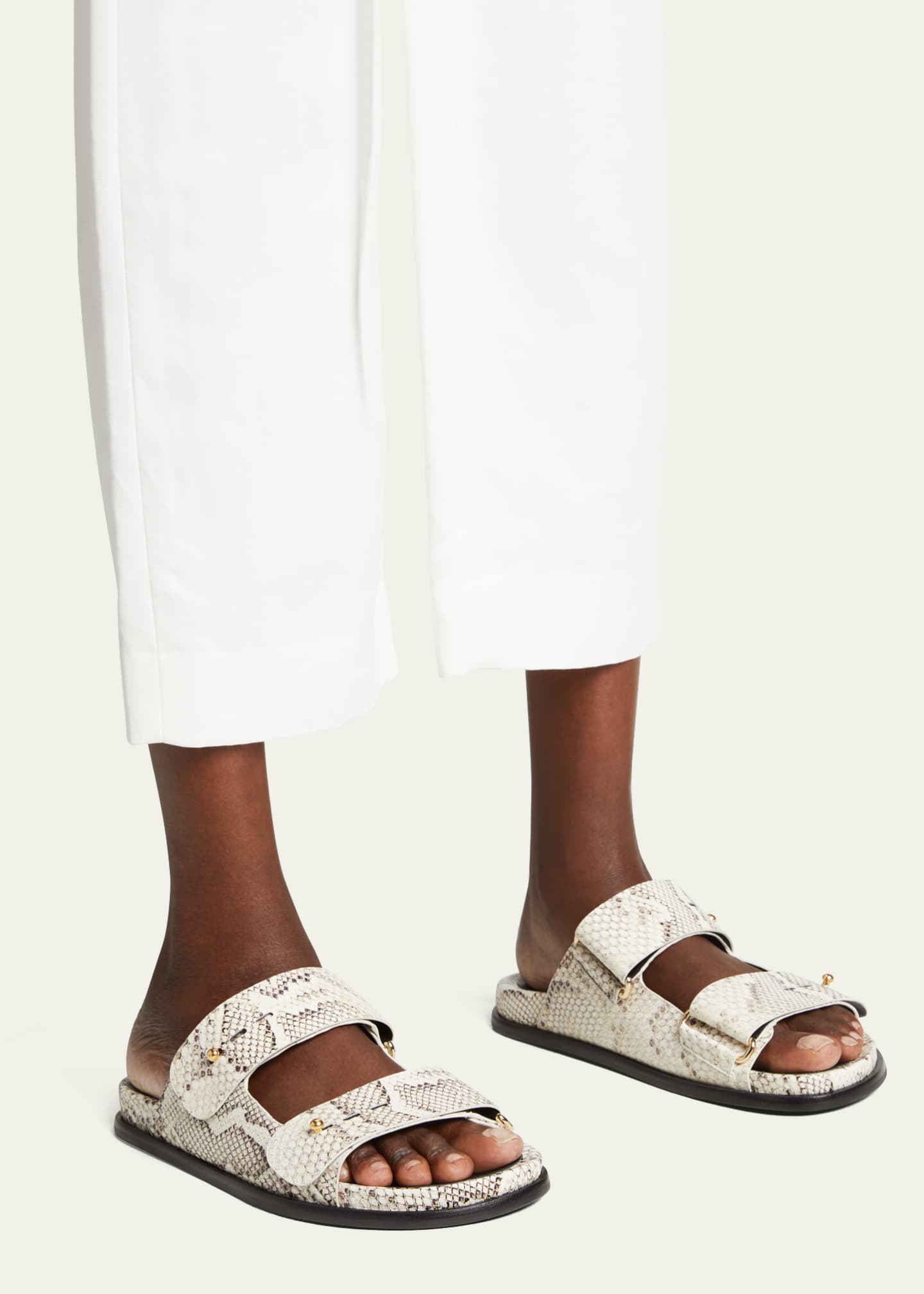 Mercedes Castillo Samira Leather Slide Sandals - Bergdorf Goodman