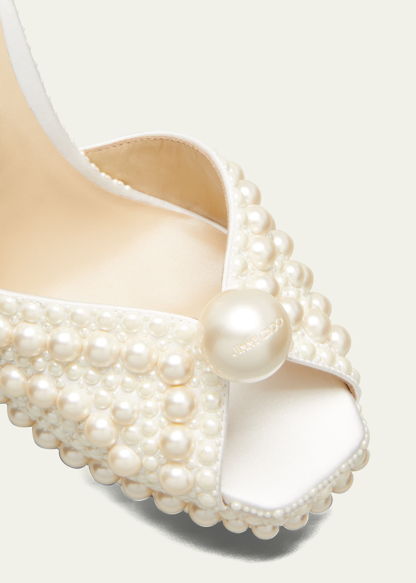 Jimmy Choo Sacaria 120mm Pearly-Stud Platform Sandals Image 5 of 5