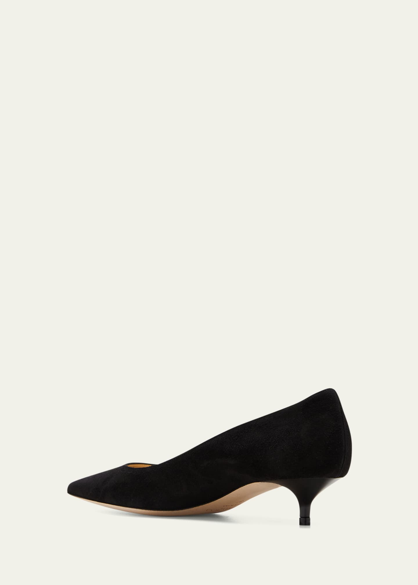 Black suede kitten heel shoes sales