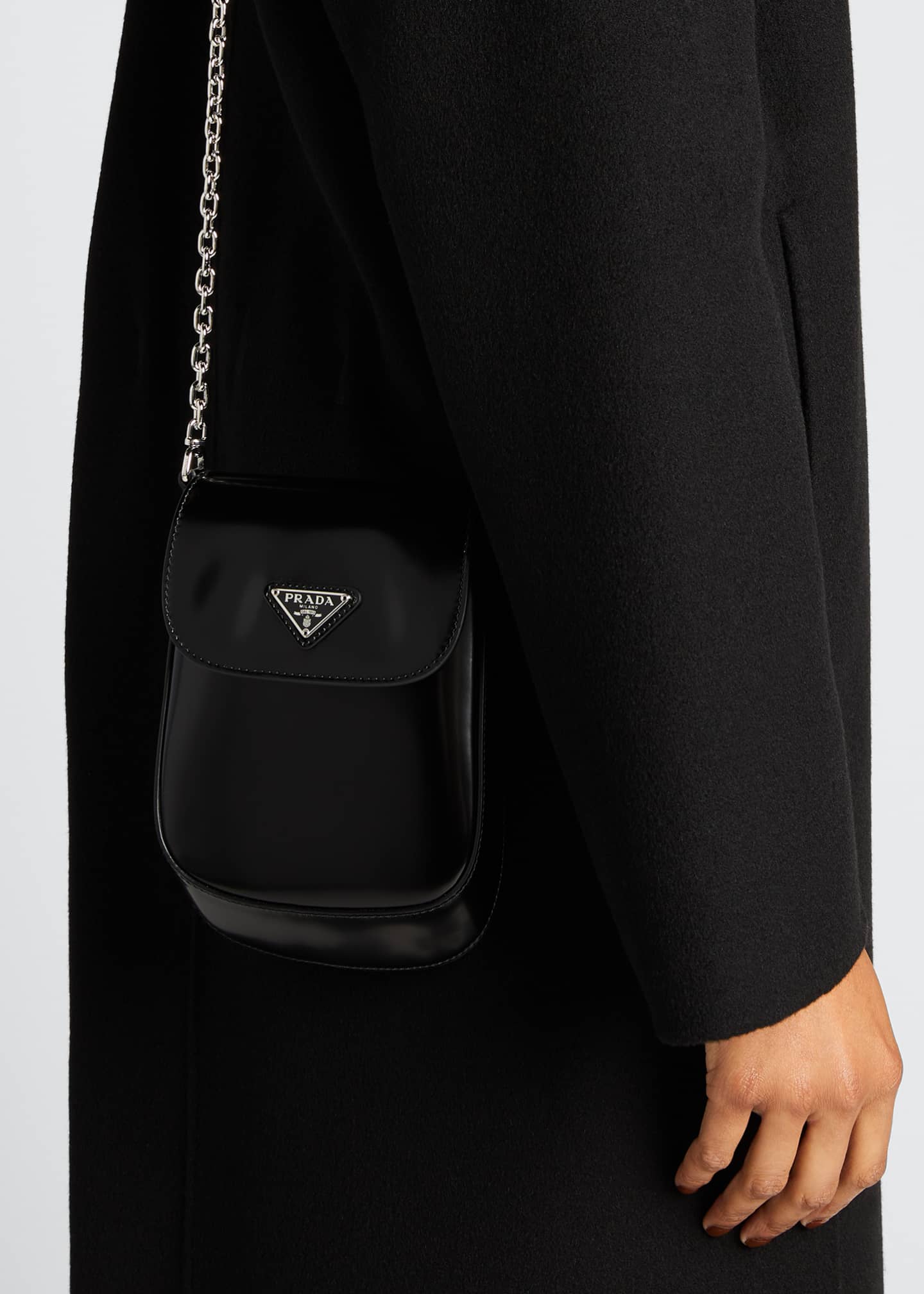 Prada Mini Leather Phone Crossbody Bag - Bergdorf Goodman