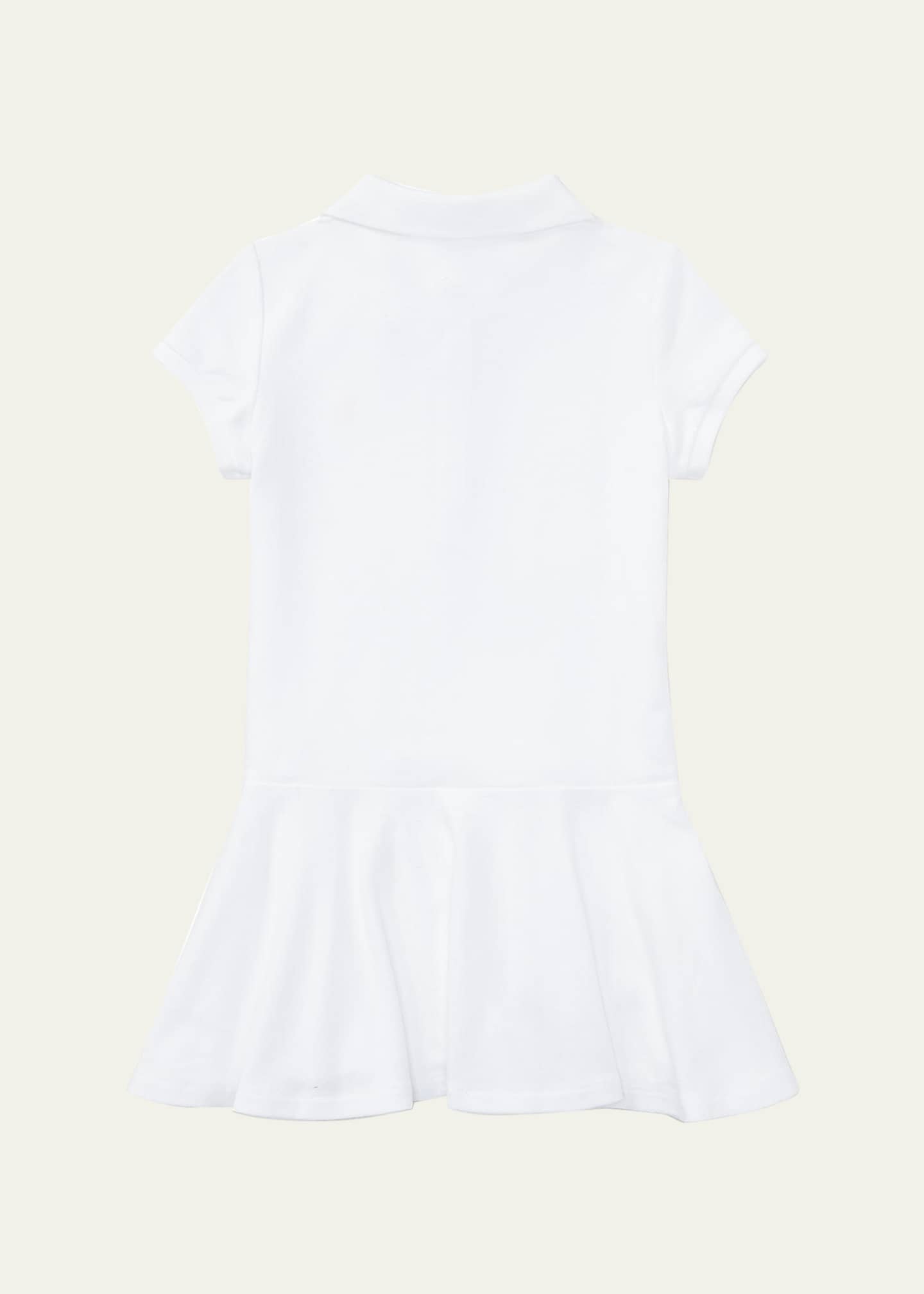Ralph Lauren Childrenswear Girl's Short-Sleeve Knit Drop-Waist Polo Dress, Size 2-4 Image 2 of 2