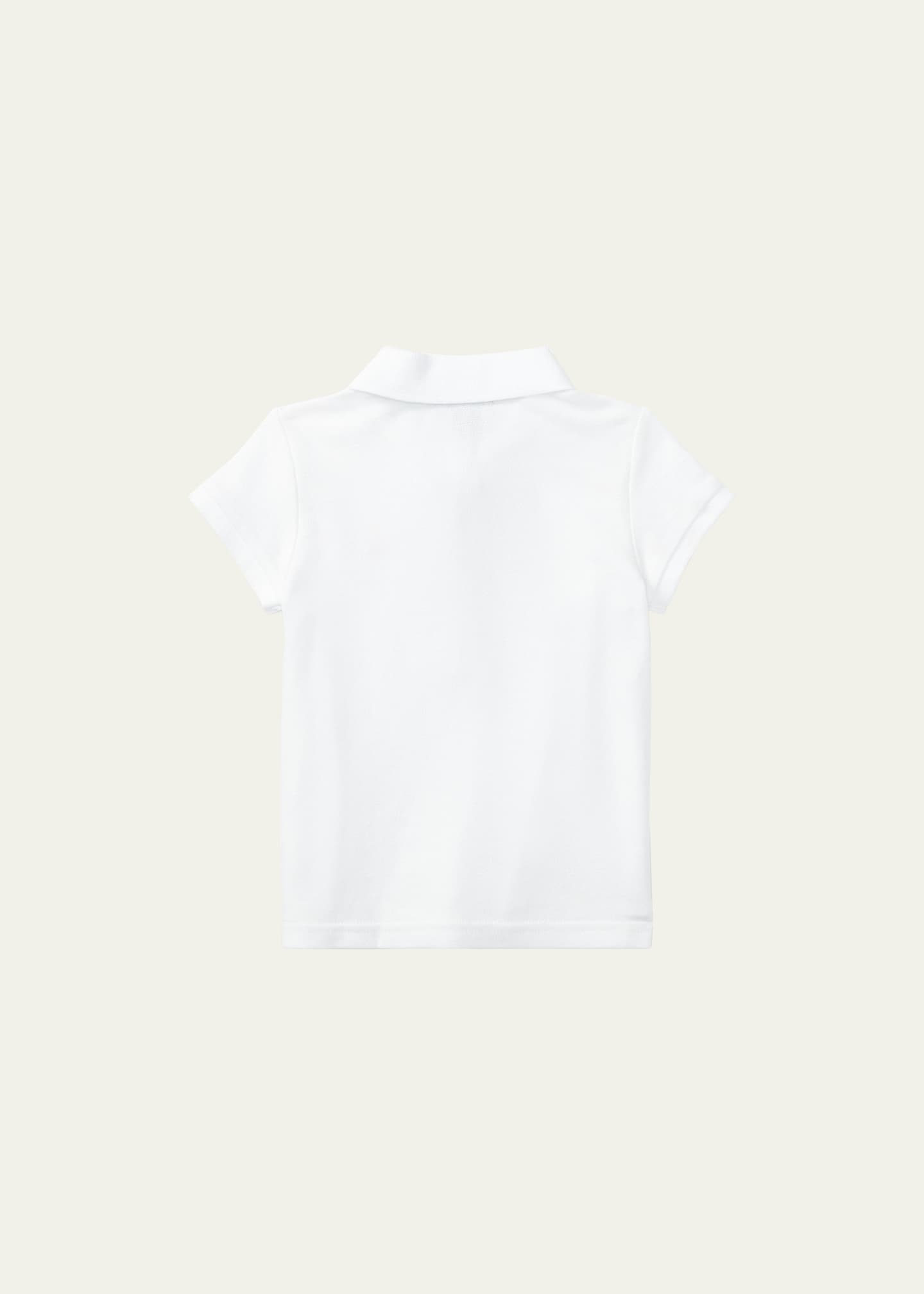 Ralph Lauren Childrenswear Girl's Logo Embroidered Short-Sleeve Polo Shirt, Size 2-4 Image 2 of 2