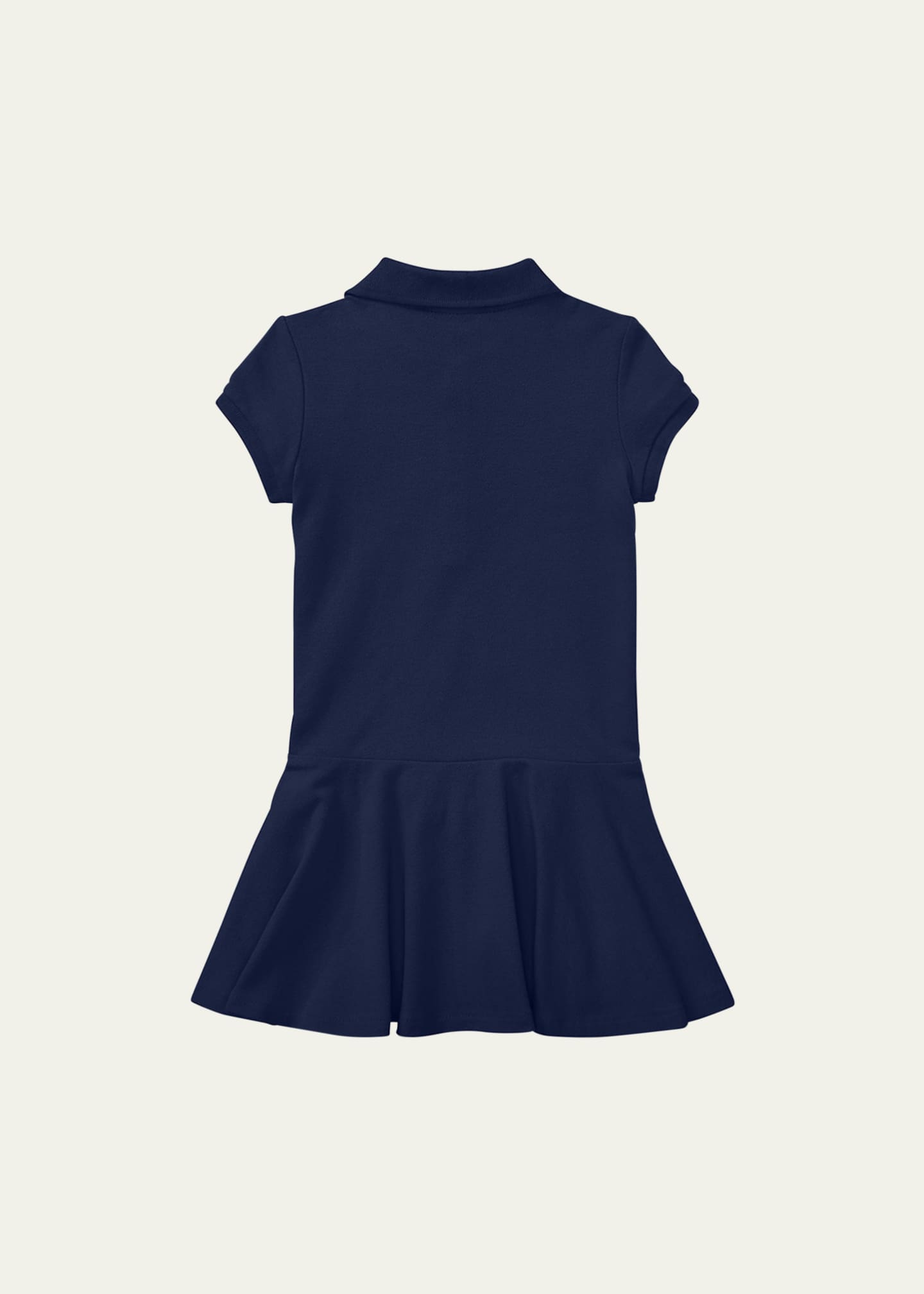 Ralph Lauren Childrenswear Girl's Logo Embroidered Drop-Waist Polo Dress, Size 2-6X Image 2 of 2