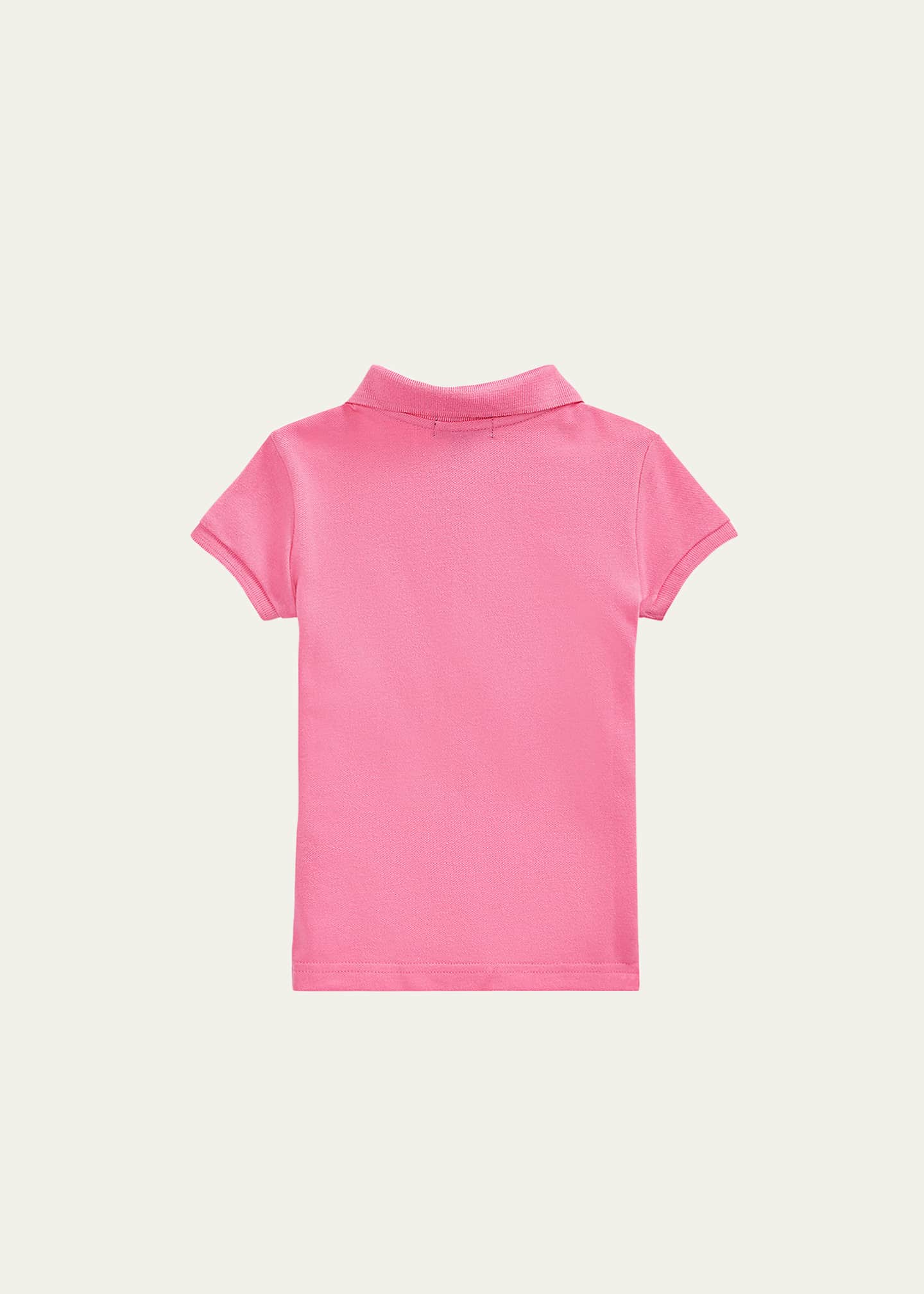 Ralph Lauren Childrenswear Girl's Logo Embroidered Short-Sleeve Polo Shirt, Size 2-6X Image 2 of 2