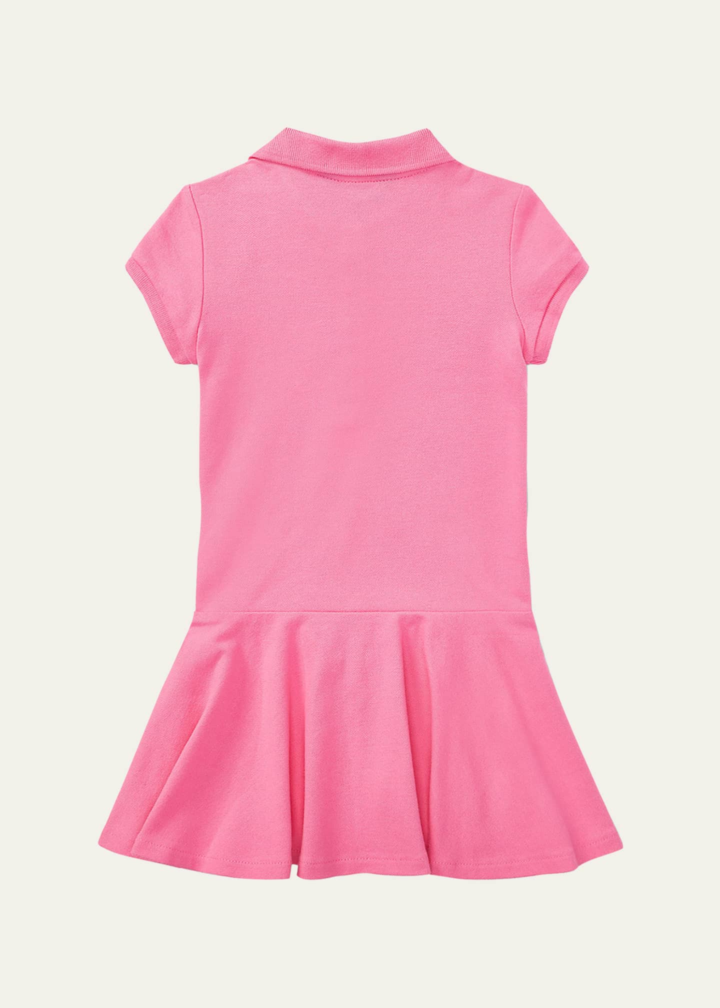 Ralph Lauren Childrenswear Girl's Stretch Cotton Mesh Polo Dress, Size 2-6X Image 3 of 5
