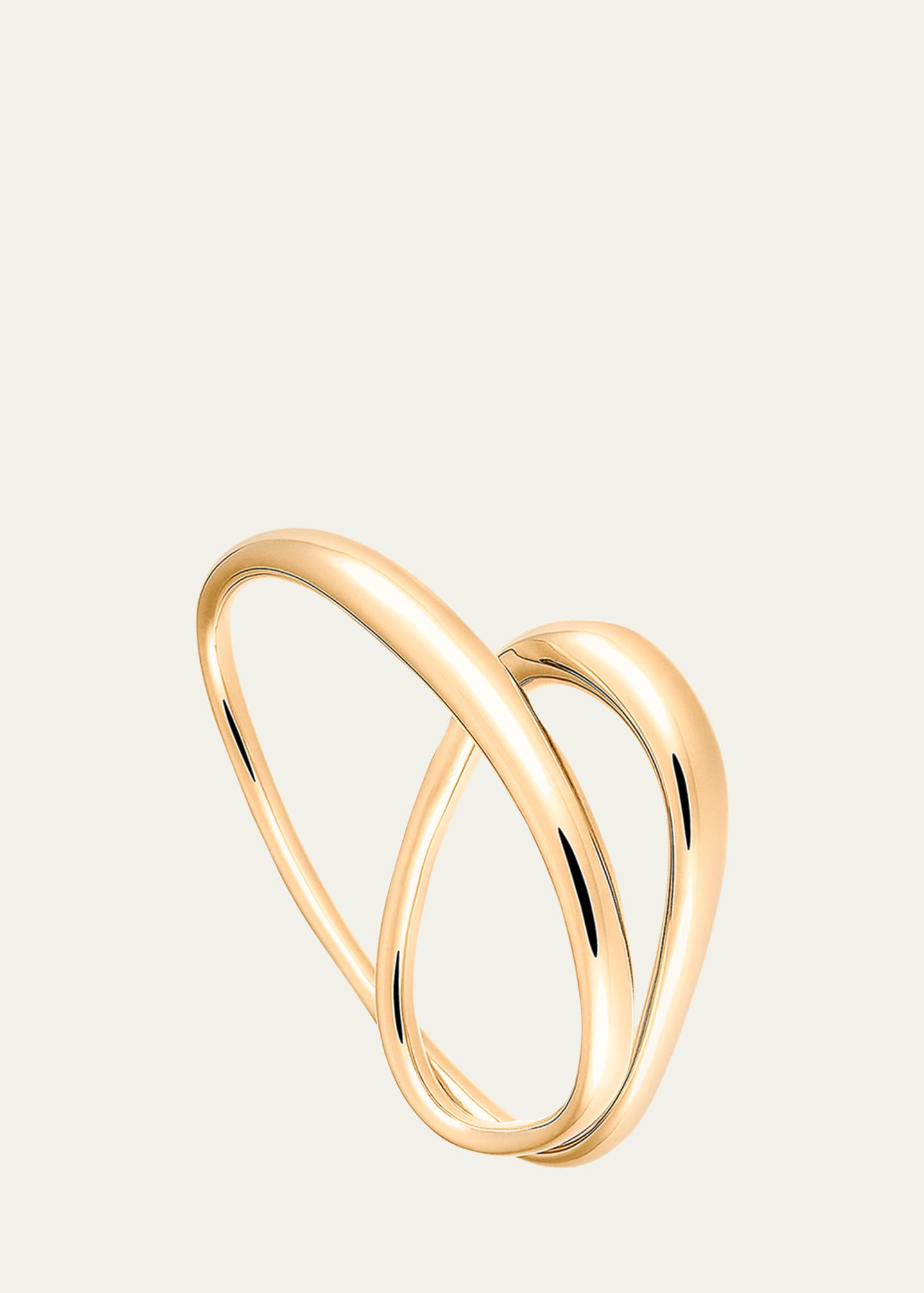 Charlotte Chesnais Heart Double-Finger Ring with Gold