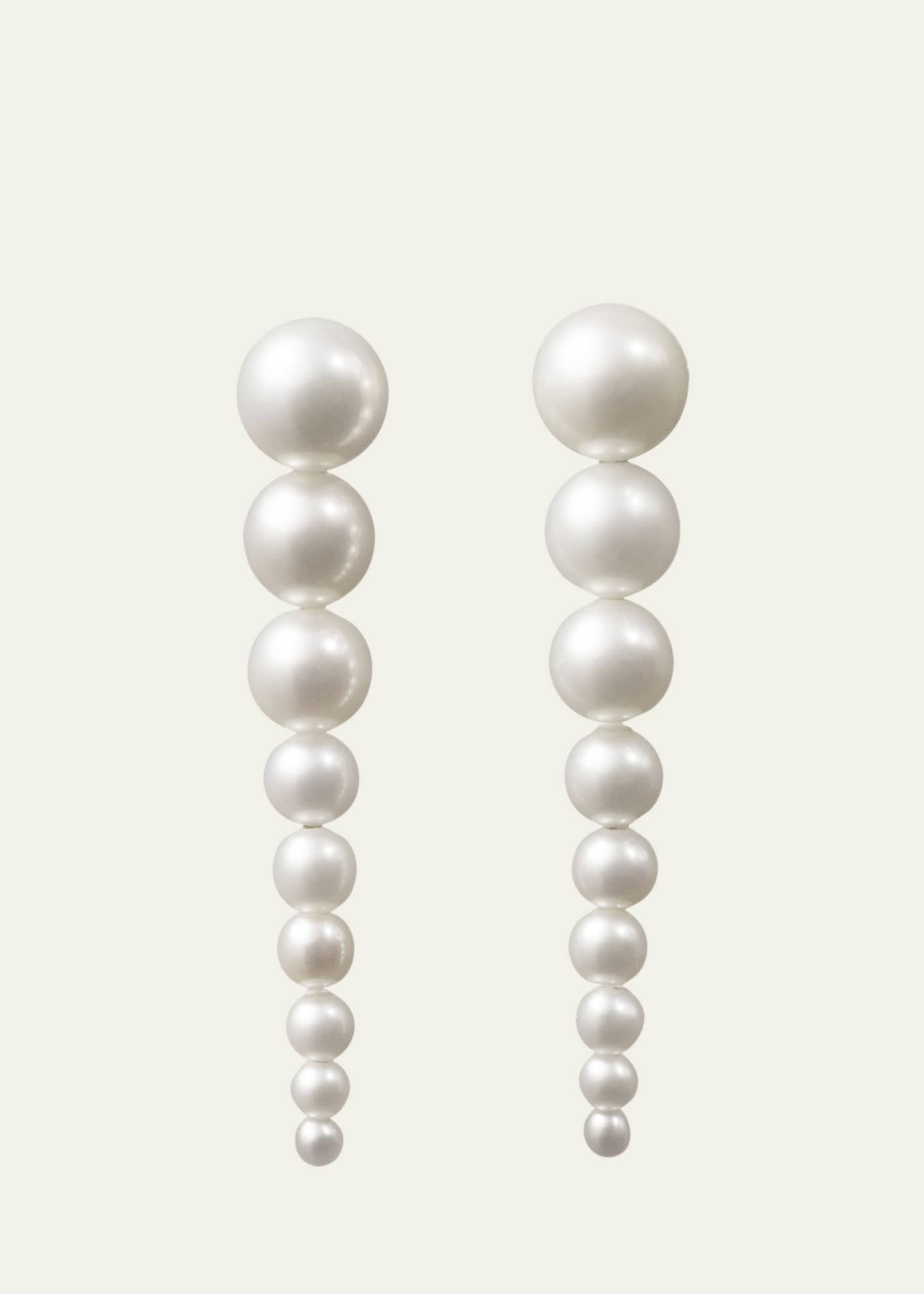 Sophie Bille Brahe Sienna Graduated Pearl Drop Earrings Image 1 of 2