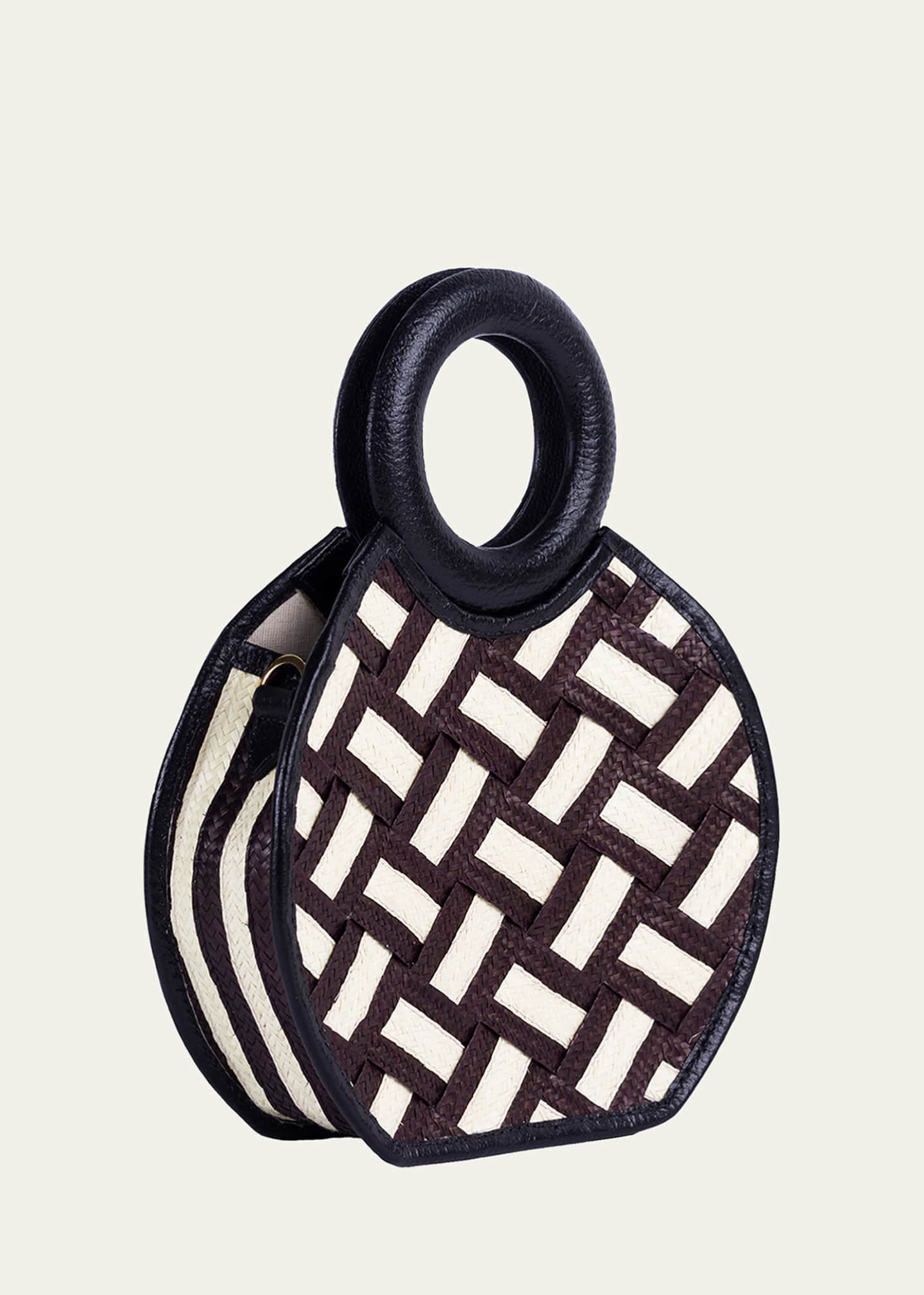 ADRIANA CASTRO Zenu Braided Cana Flecha/Leather Top-Handle Bag ...
