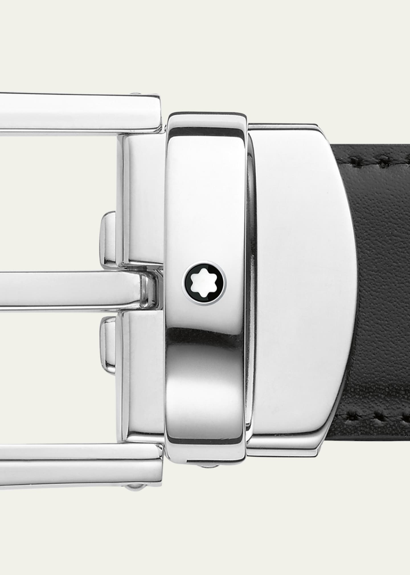 Montblanc Men's Horseshoe-Buckle Reversible Leather Belt Image 4 of 5