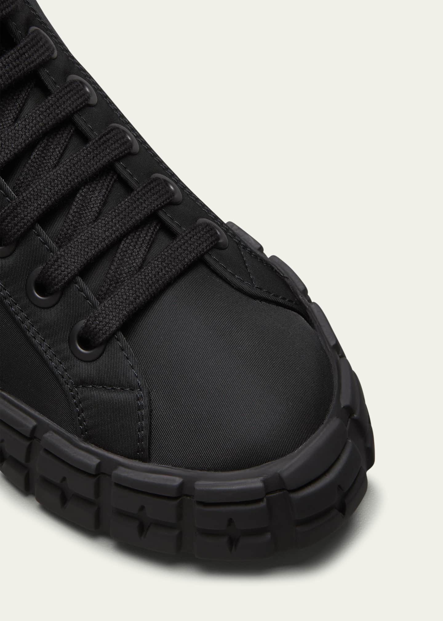 Nylon Zip-Pouch High Sneakers