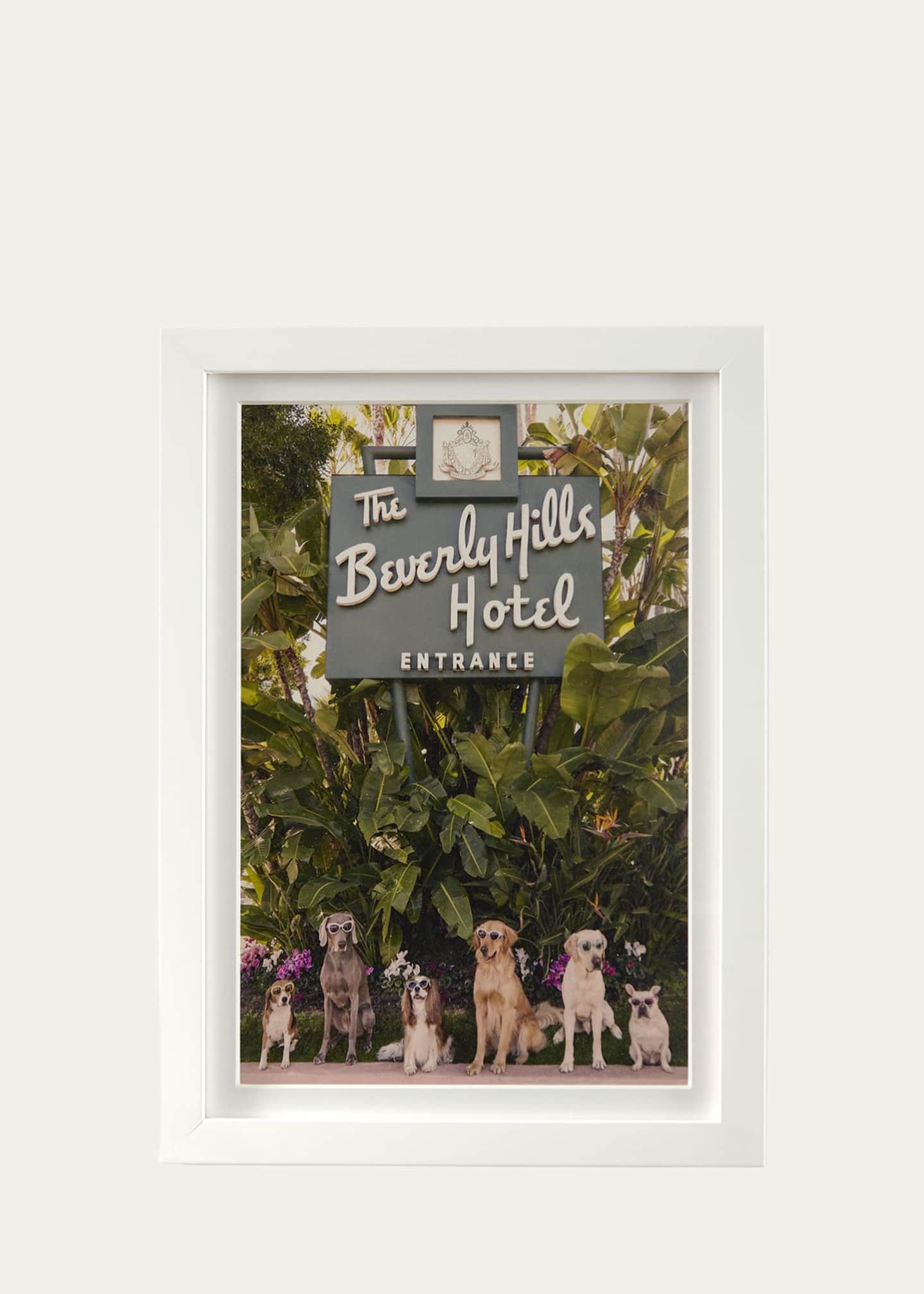 Gray Malin "Dogs at the Beverly Hills Hotel" Vertical Mini Giclee Print Image 1 of 2