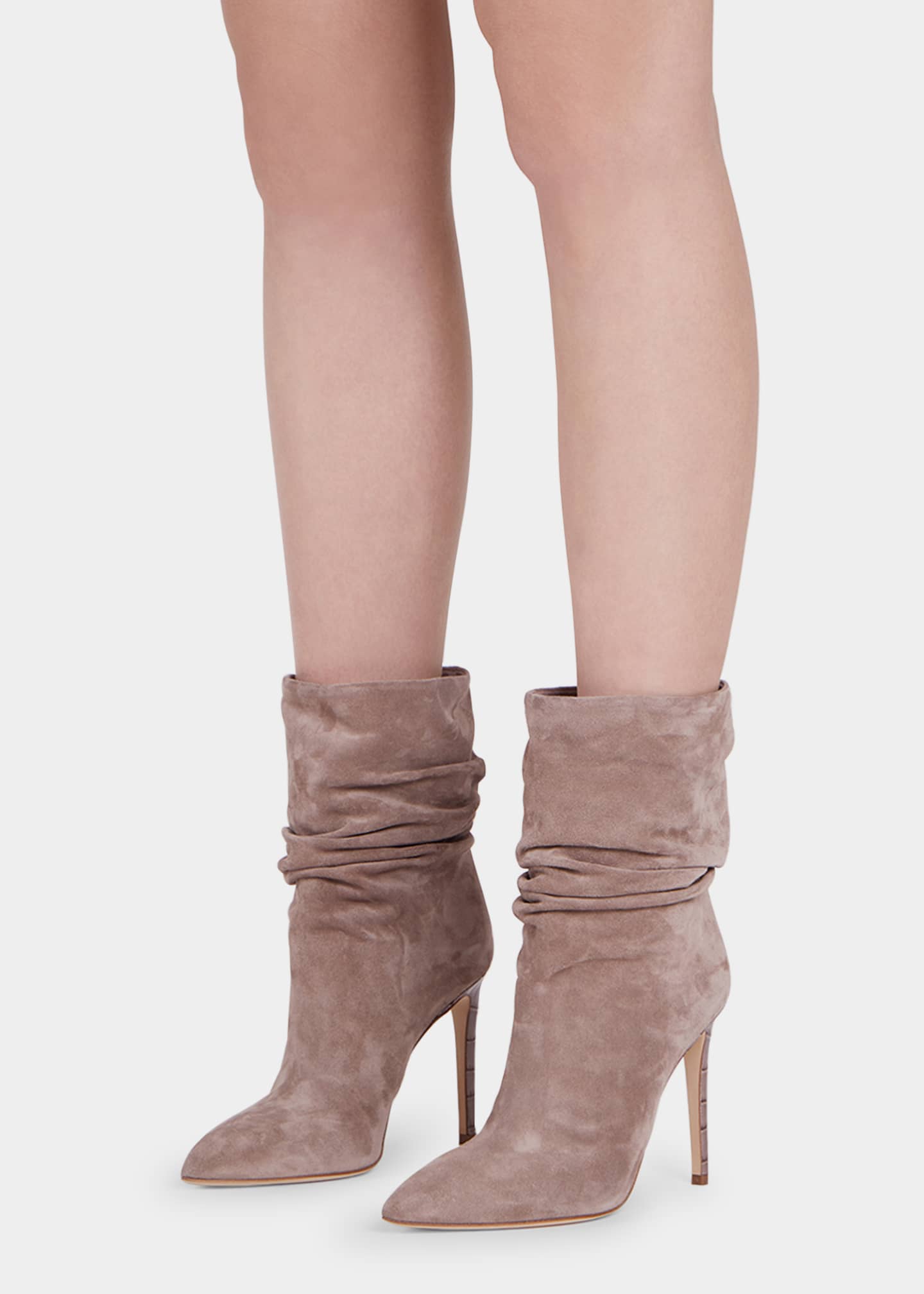 suede stiletto booties