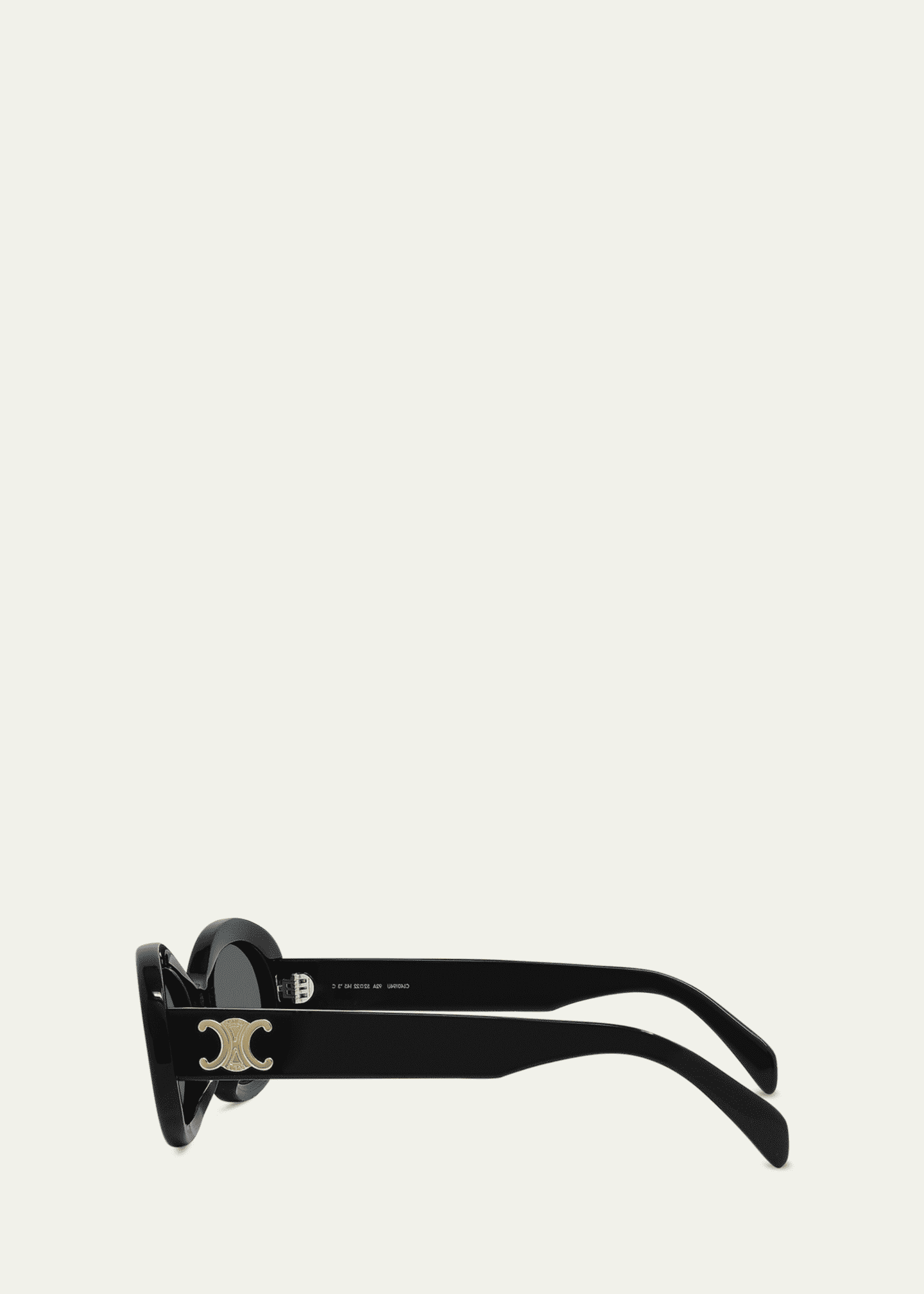 Celine Triomphe Logo Oval Acetate Sunglasses Image 3 of 5