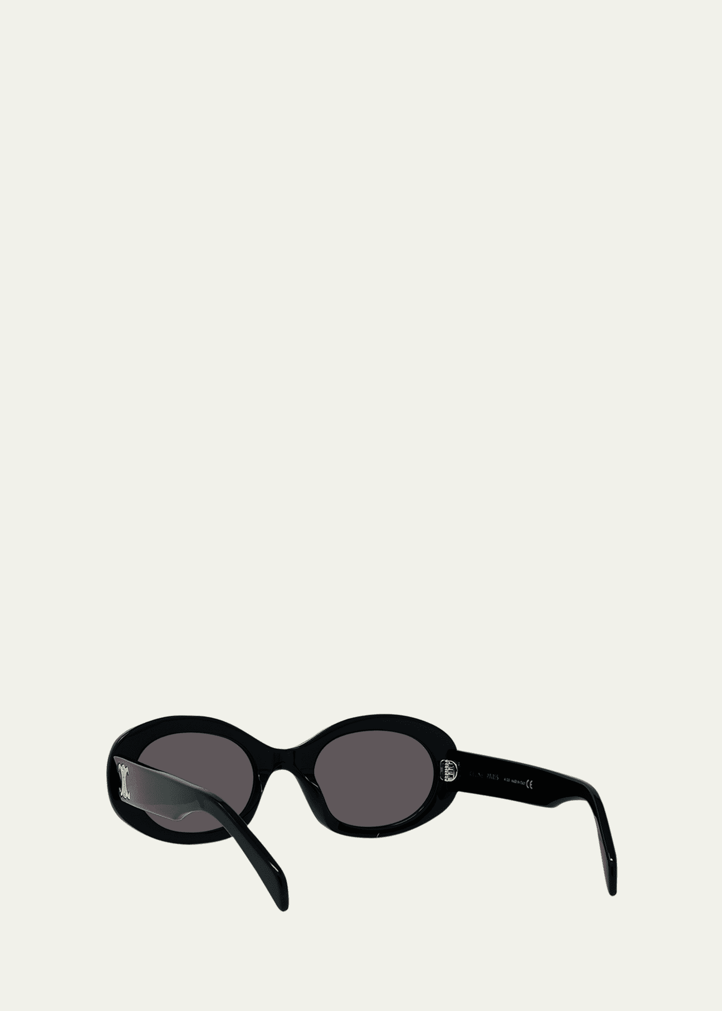 Celine Triomphe Logo Oval Acetate Sunglasses Image 4 of 5