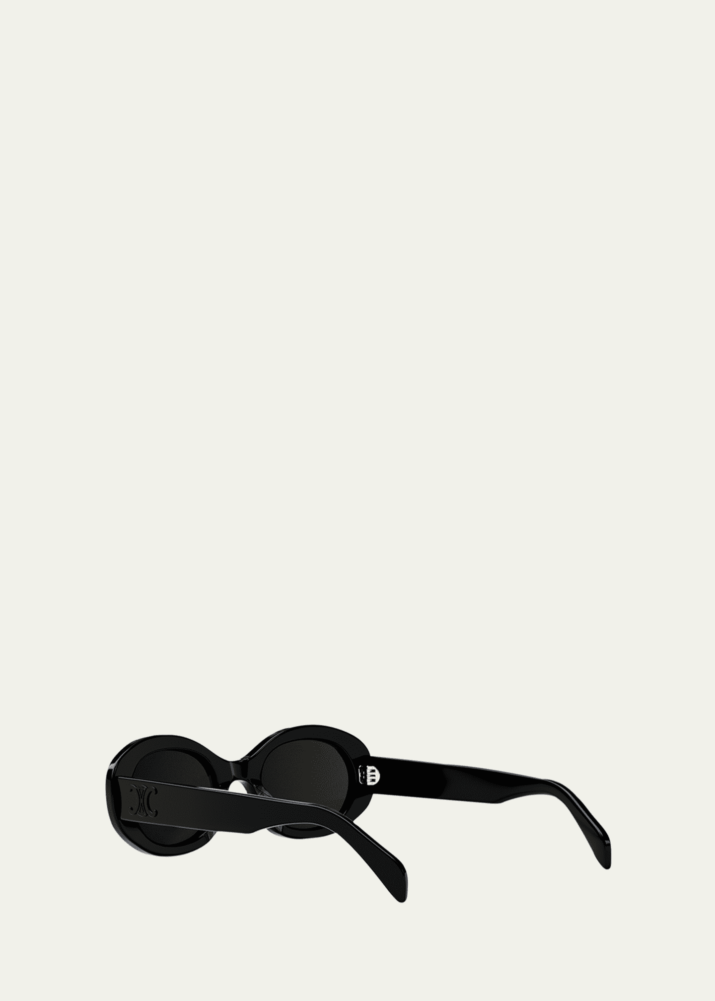 Celine Triomphe Logo Oval Acetate Sunglasses Image 4 of 5