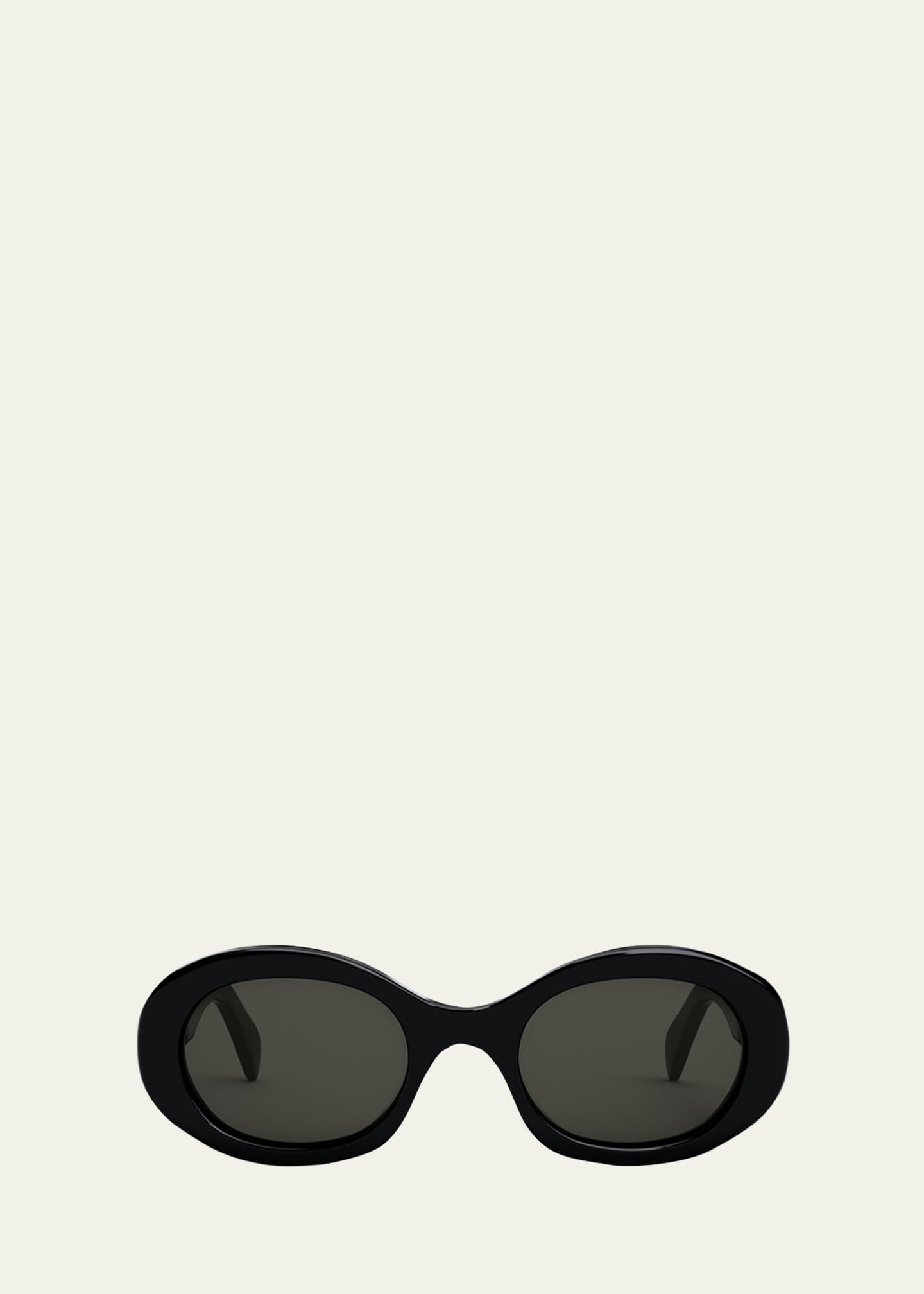 サングラス CELINE Triomphe acetate sunglasses Celine Triomphe Round Acetate Sunglasses - Bergdorf Goodman