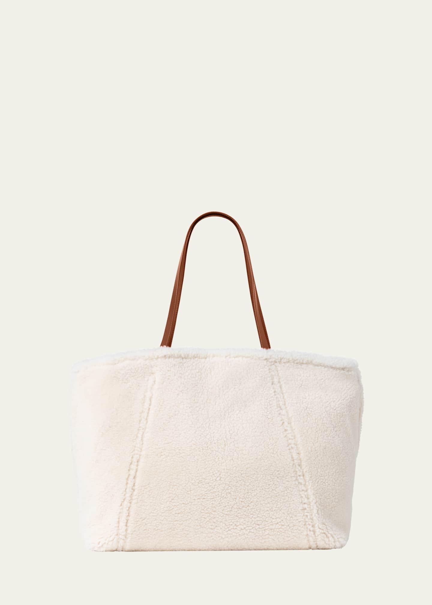 Akris AI Medium Shearling Reversible Tote Bag Image 3 of 5