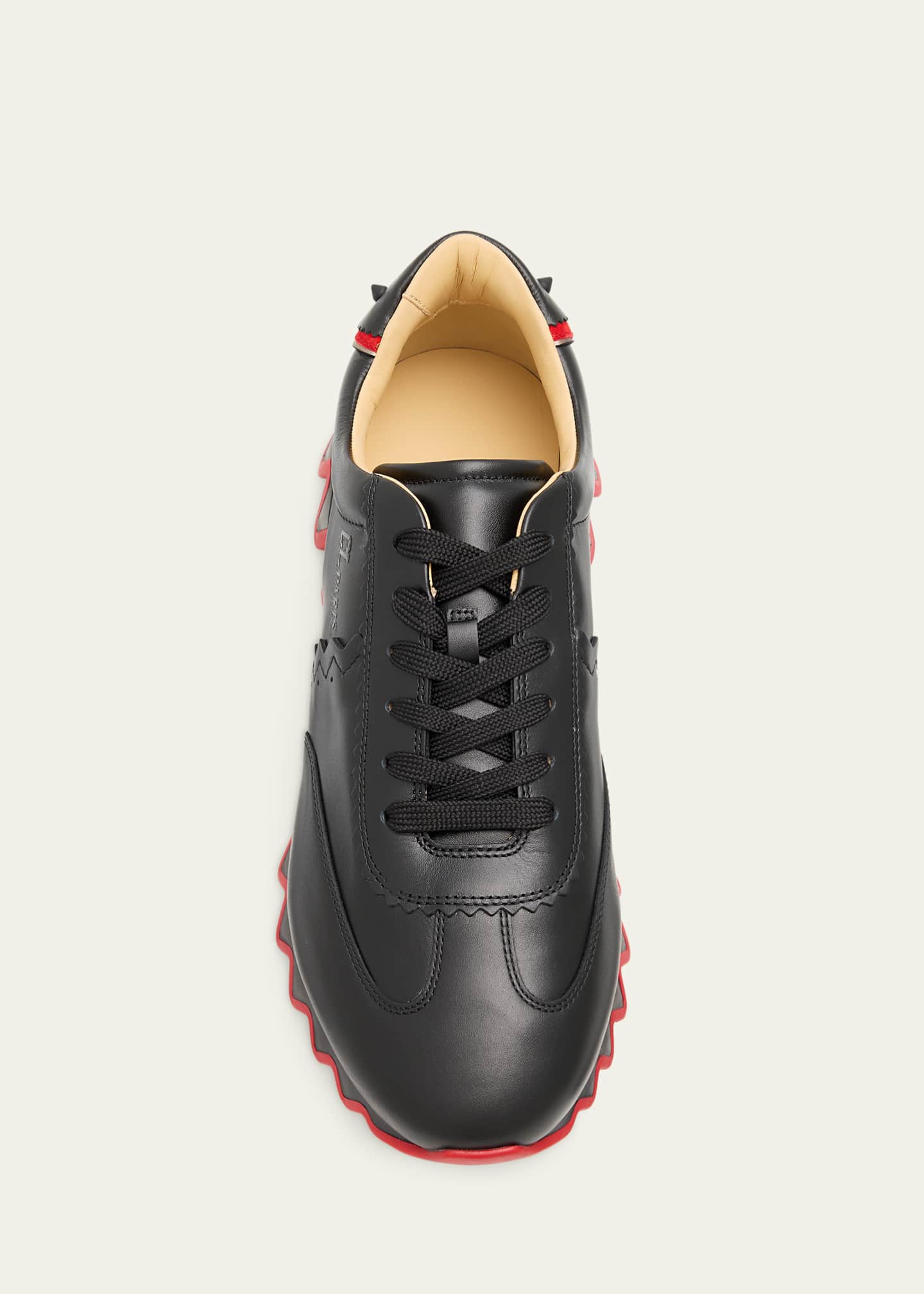 Christian Louboutin Men's Loubishark Flat Leather Red-Sole Runner