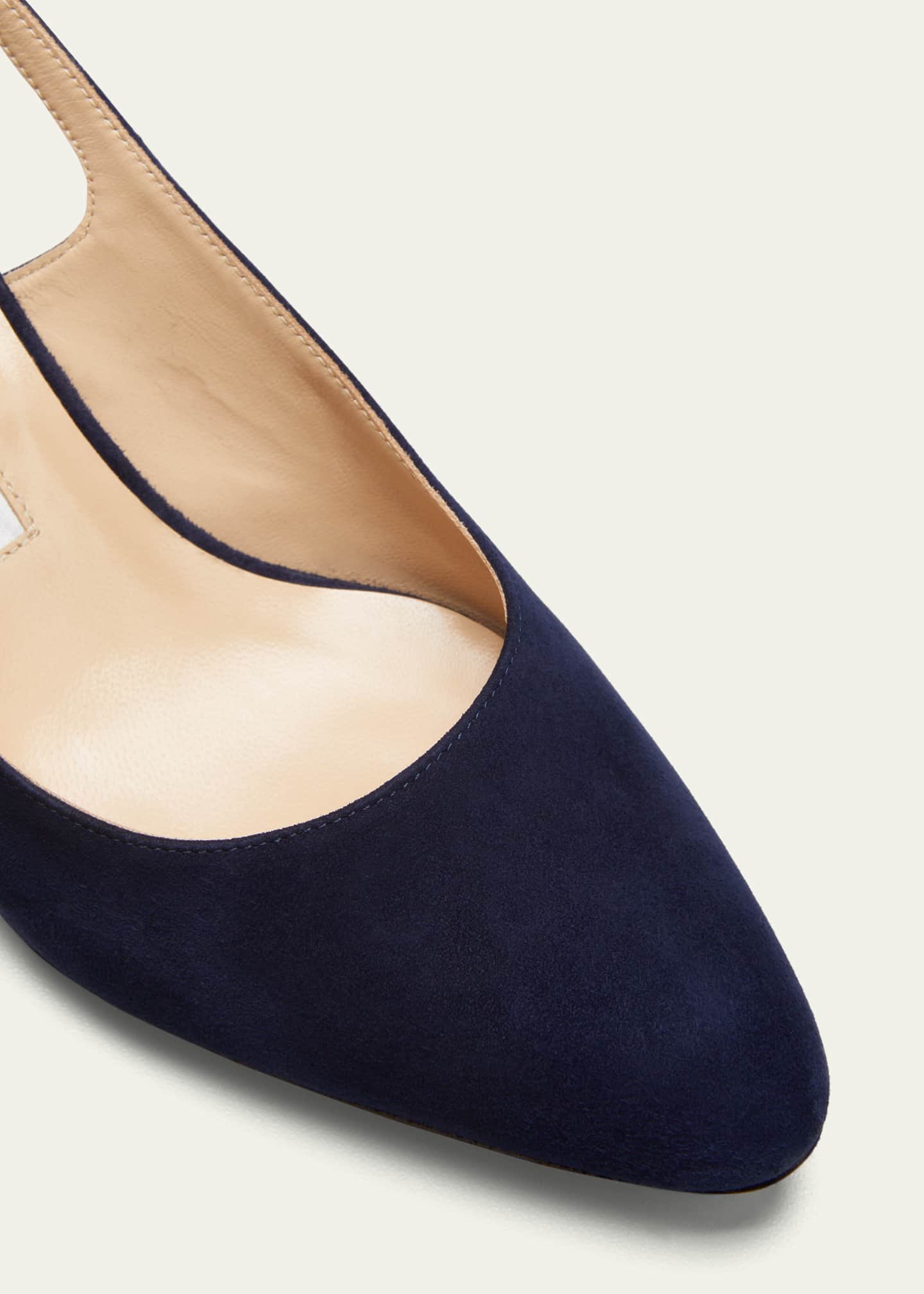 Manolo Blahnik Allurasan Suede Slingback Pumps Image 3 of 3