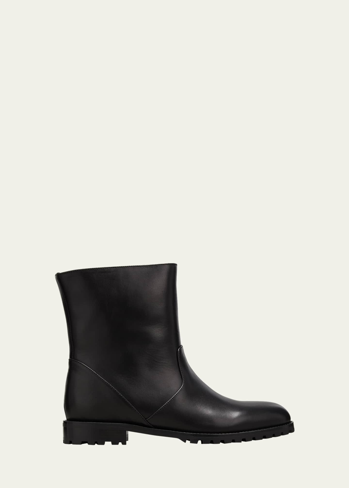 Manolo Blahnik Motosa Calf Leather Ankle Boots - Bergdorf Goodman
