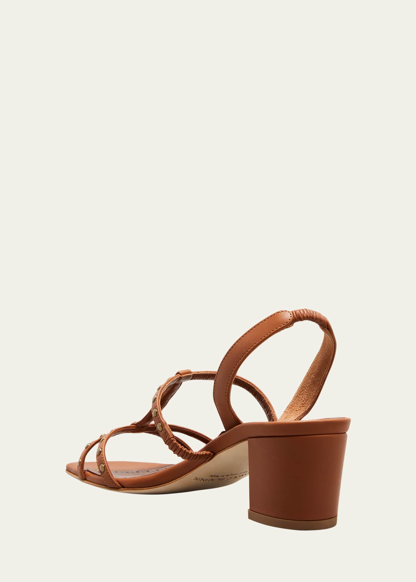 block heel studded sandals