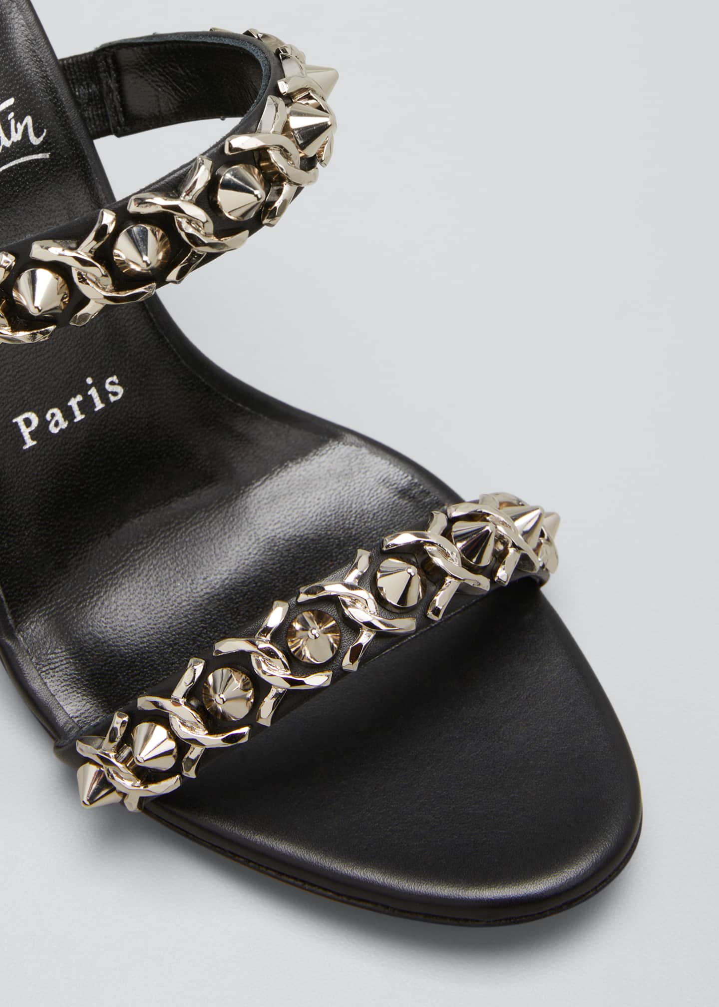 loubigirl chain spike red sole sandals