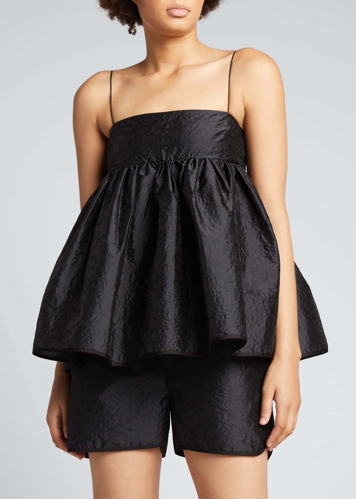 spaghetti strap peplum top