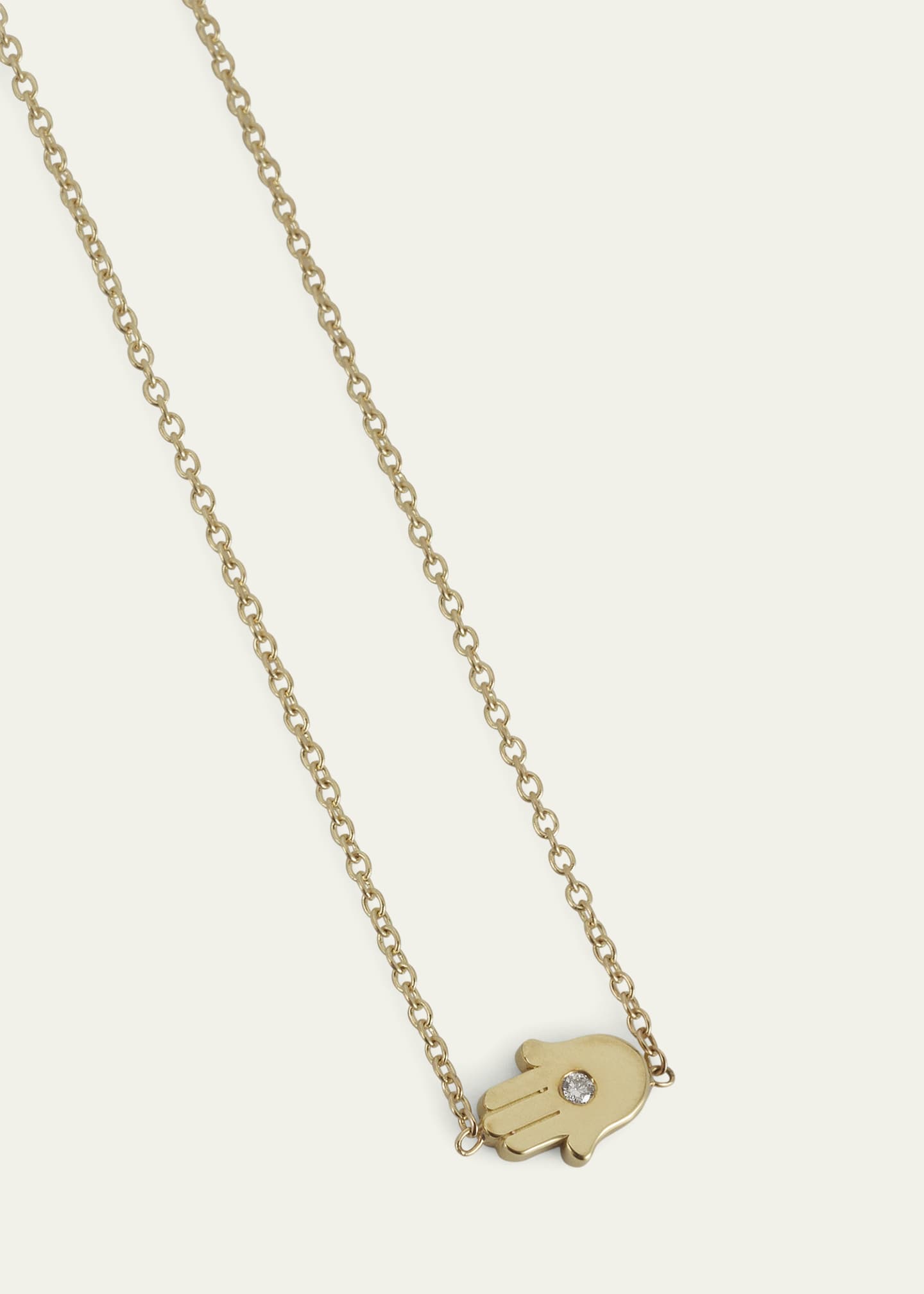 Jennifer Meyer 18k Mini Hamsa Necklace with Diamond Accent Image 3 of 4