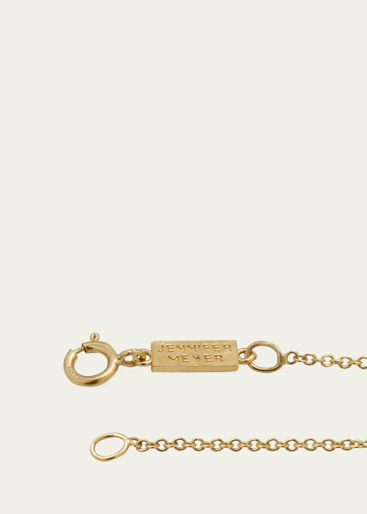 Jennifer Meyer 18k Mini Diamond Four-Leaf Clover Necklace Image 4 of 4