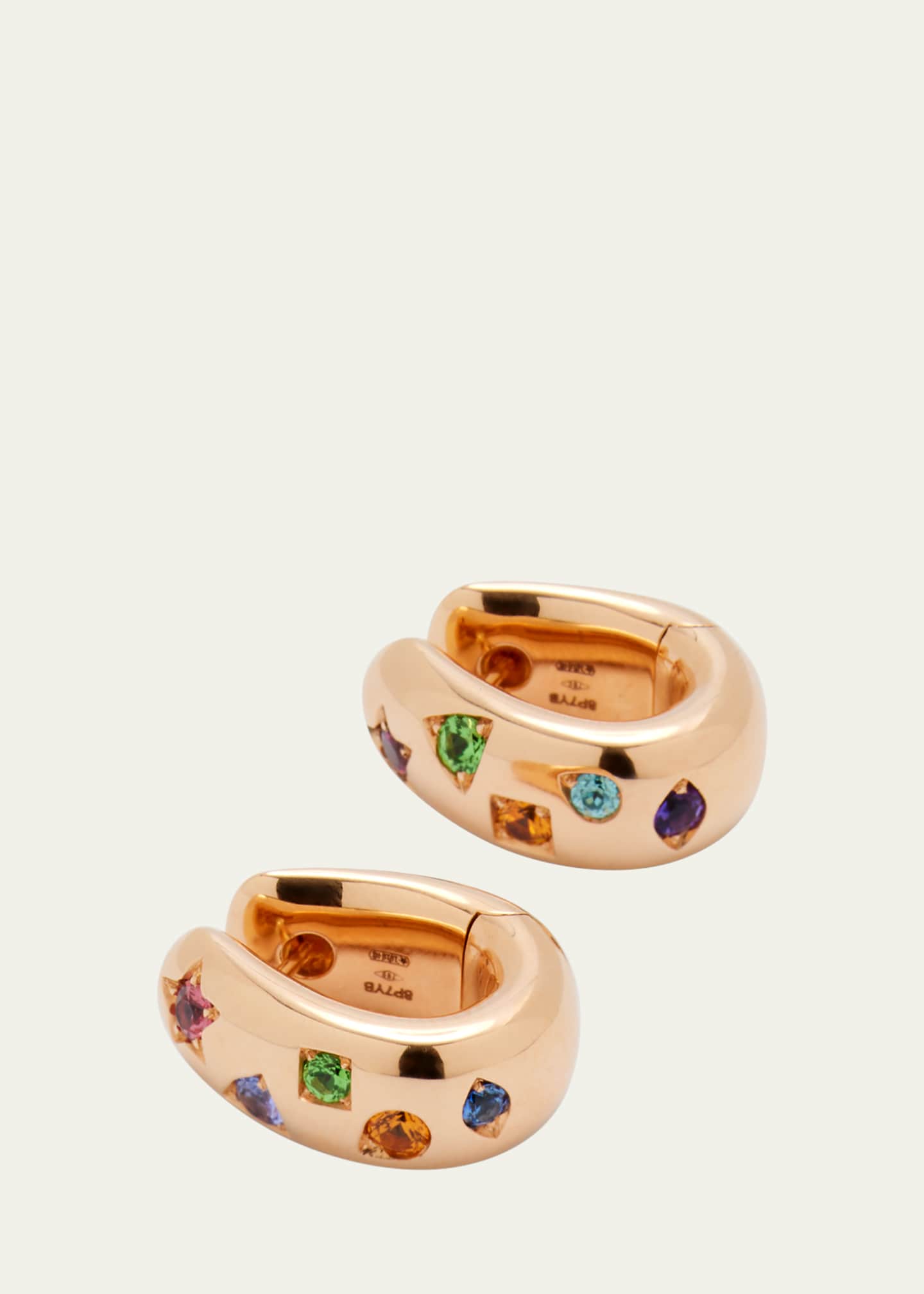 Pomellato 18K Rose Gold Iconica Multi-Stone Earrings Image 3 of 4