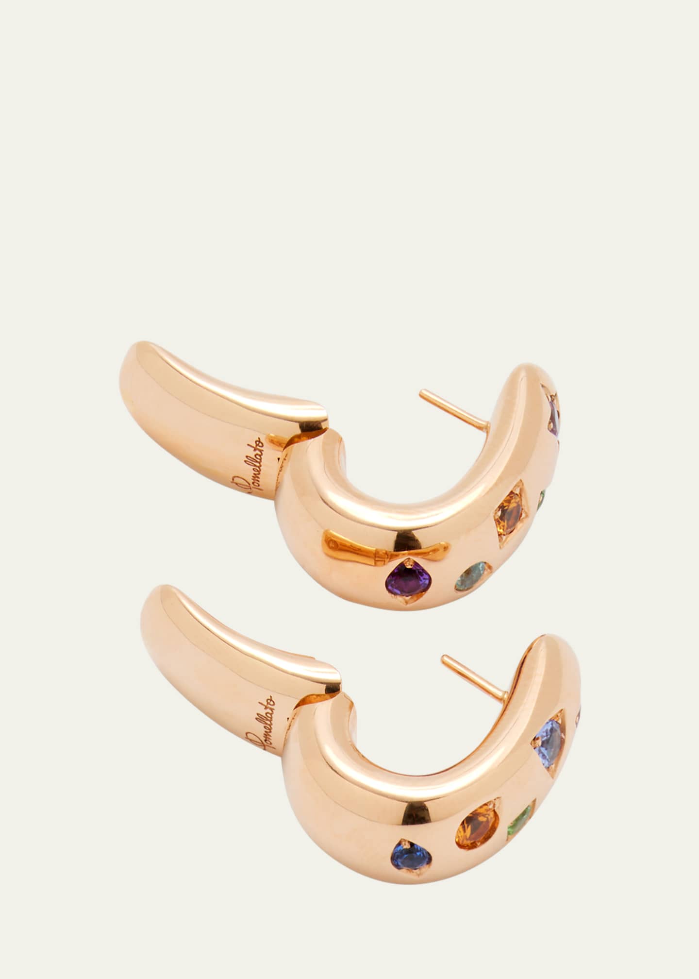 Pomellato 18K Rose Gold Iconica Multi-Stone Earrings Image 4 of 4
