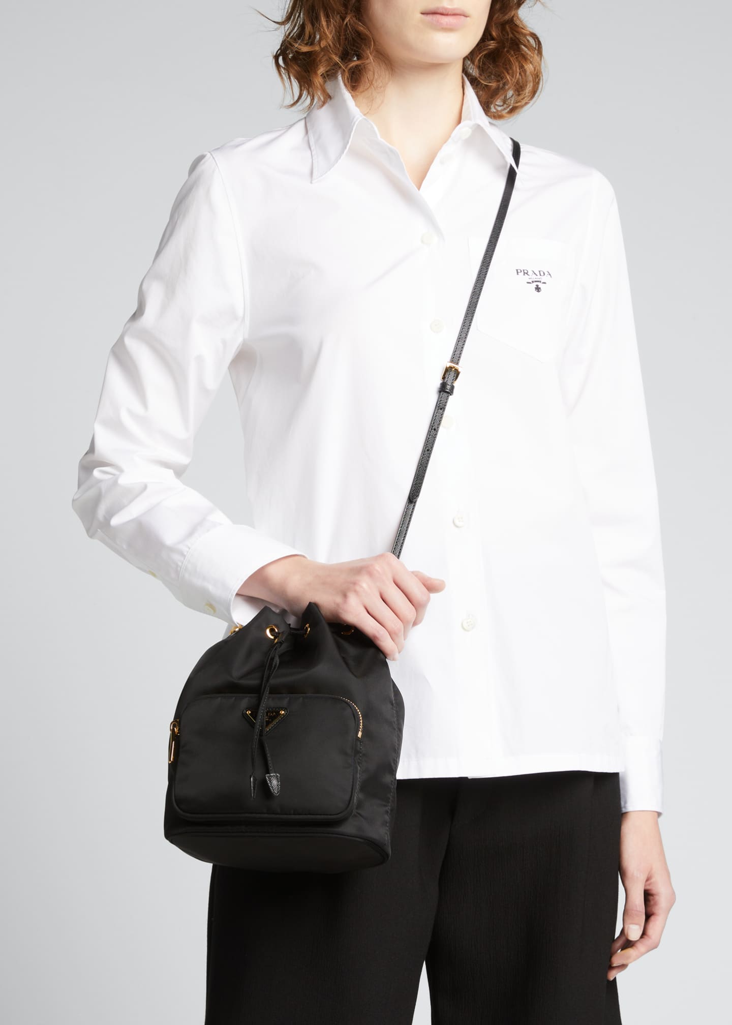 Prada ReNylon Drawstring Crossbody Bag Bergdorf Goodman