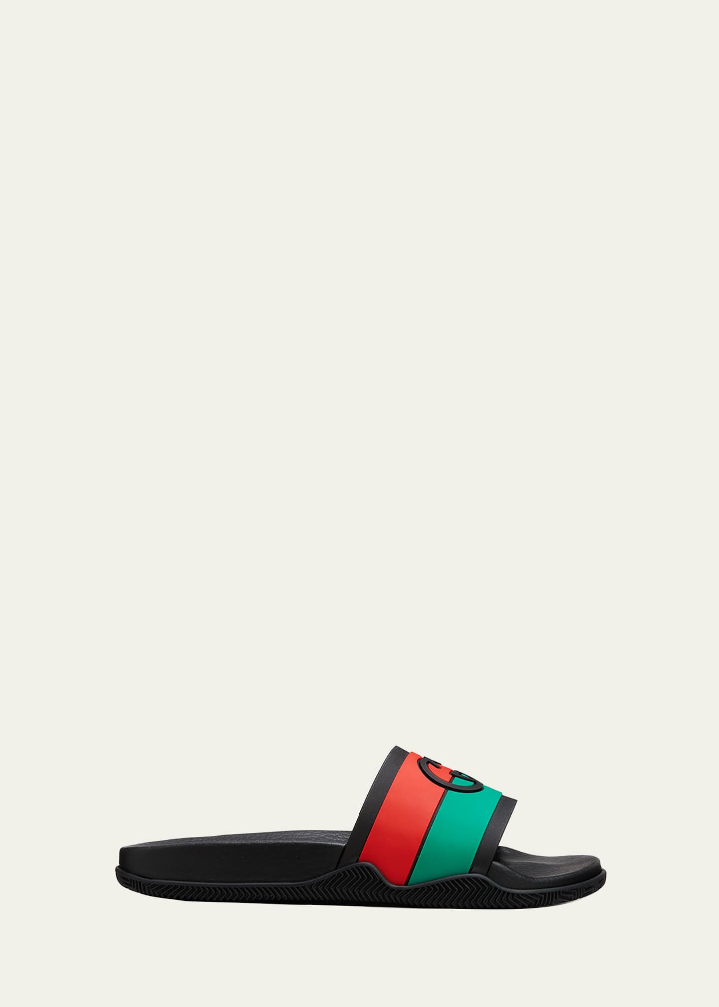 Gucci Men's Agrado GG Rubber Slide Sandals - Bergdorf Goodman