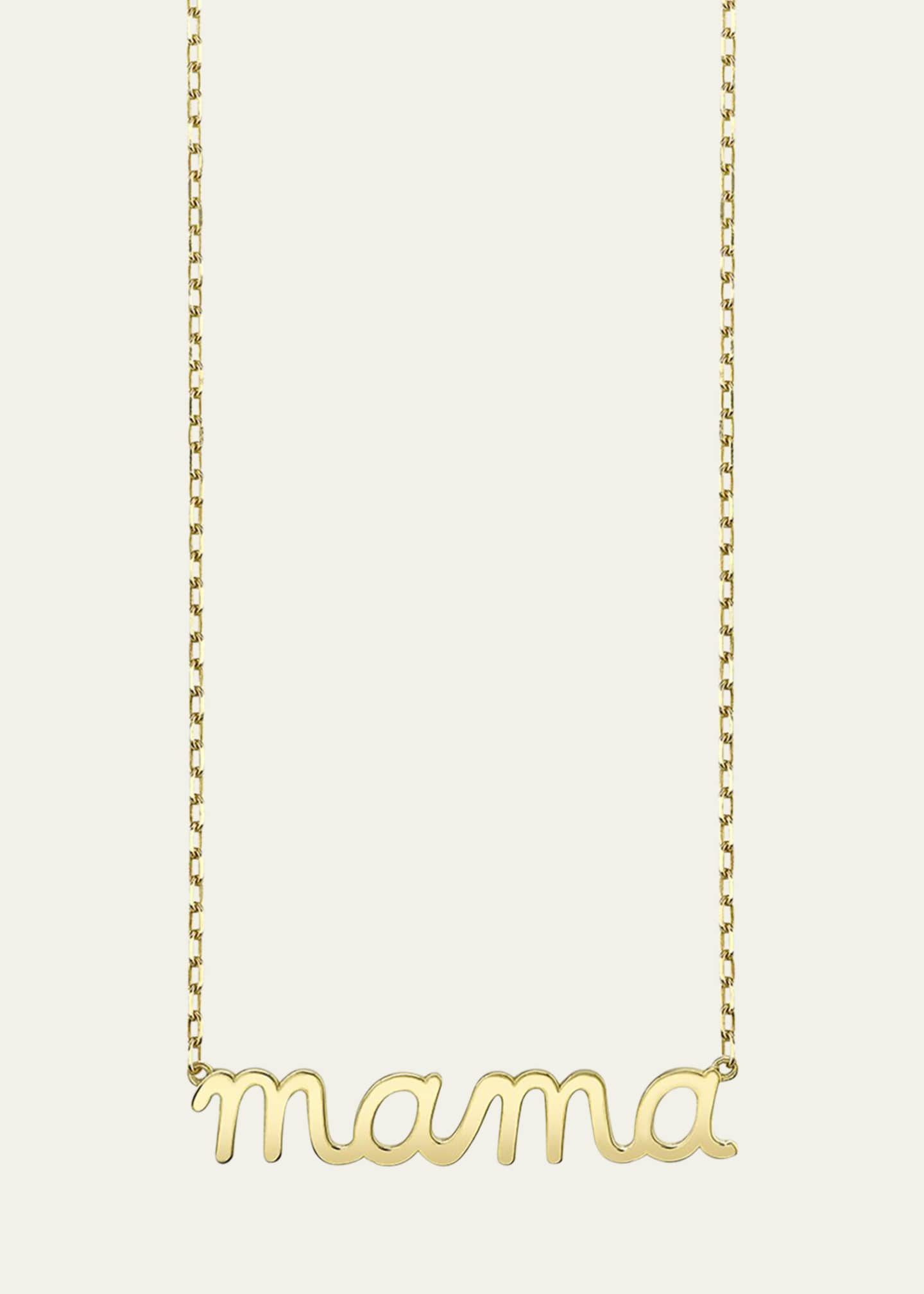 Sydney Evan 14k Gold Mama Script Necklace Image 1 of 4