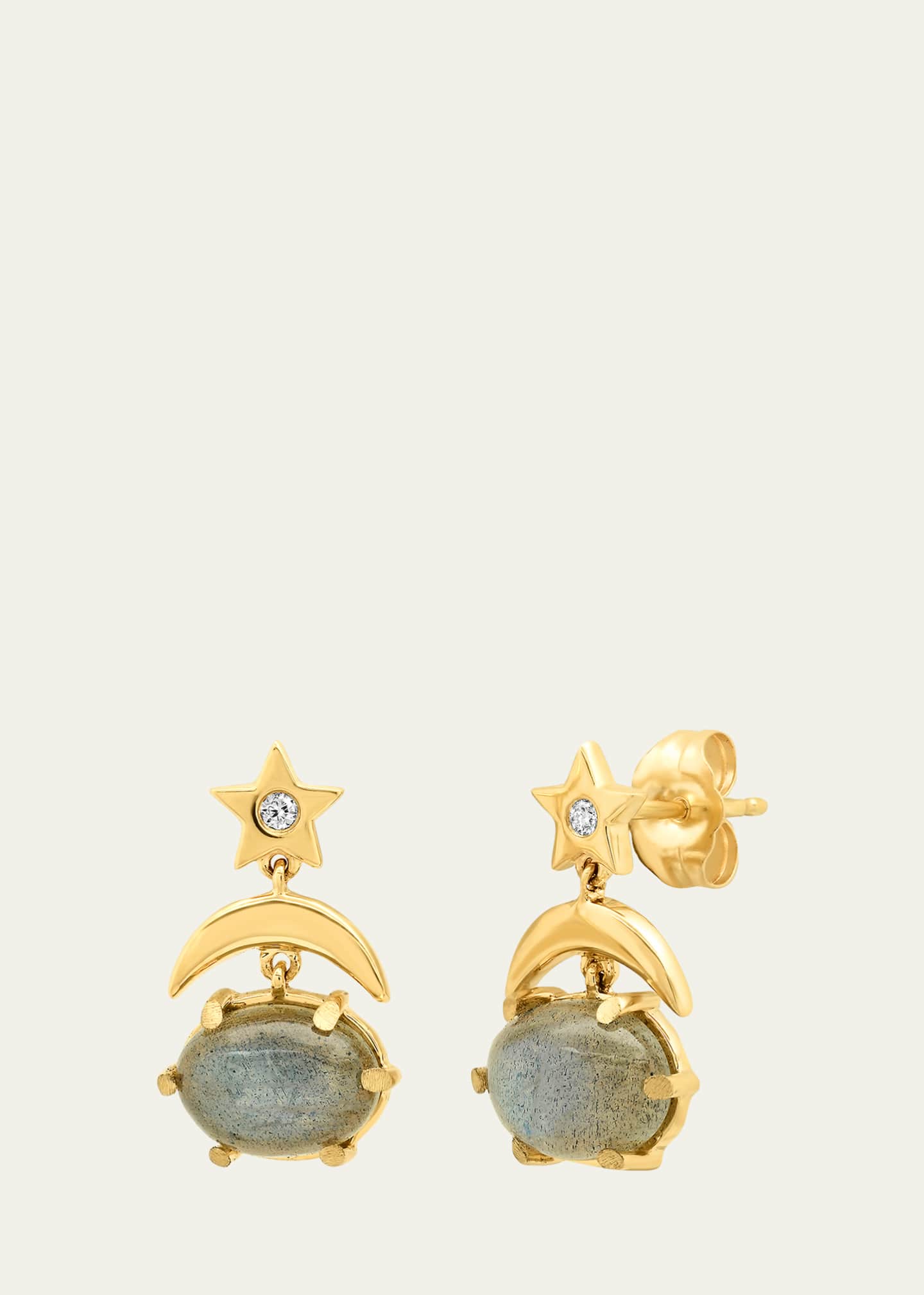 Andrea Fohrman Mini Cosmo Drop Earrings with Labradorite