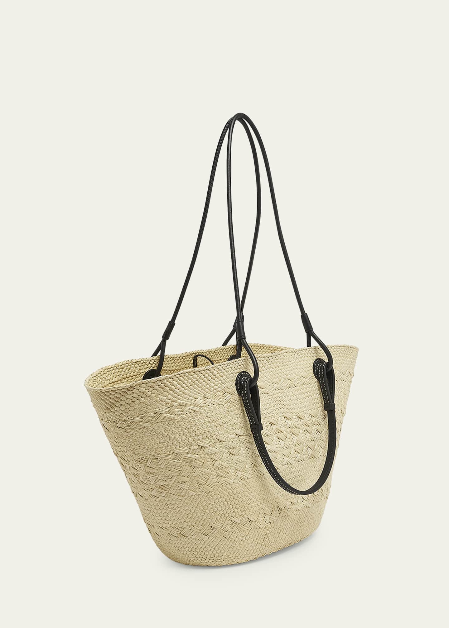Loewe x Paula's Ibiza Anagram Basket Bag in Iraca Palm with Leather Handles Image 3 of 6