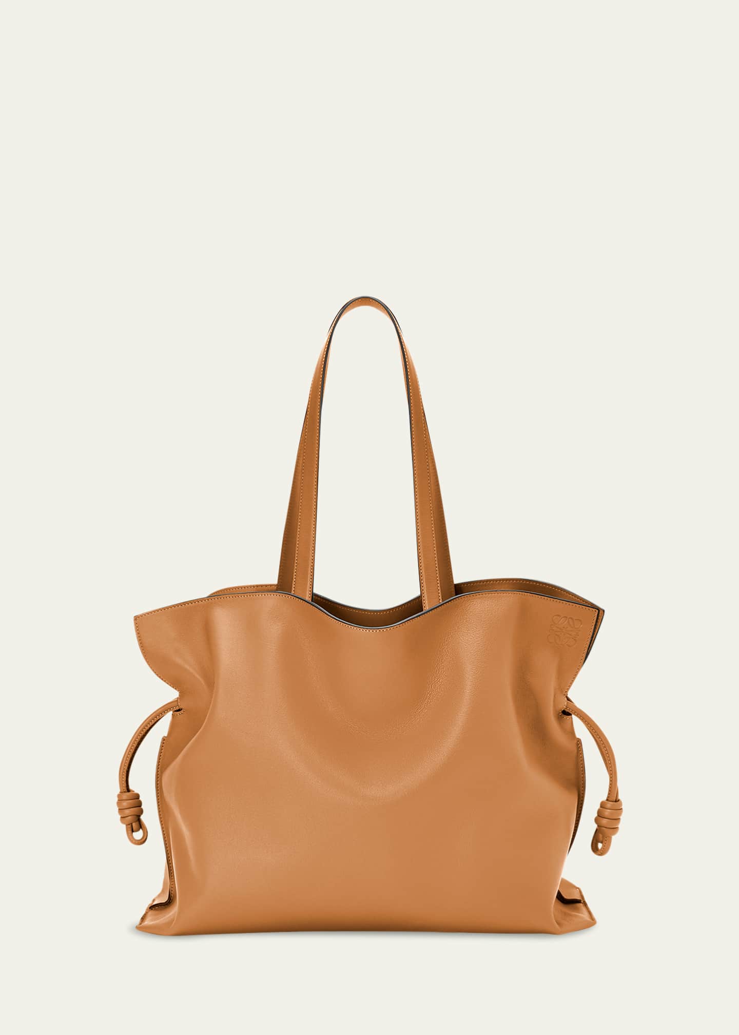 Flamenco knot leather tote on sale