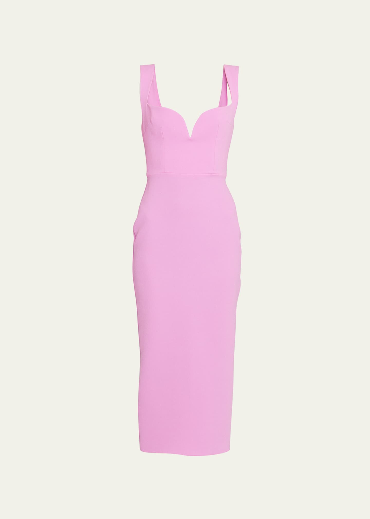 Alex Perry Sweetheart Neck Crepe Sheath Midi Dress Bergdorf Goodman 