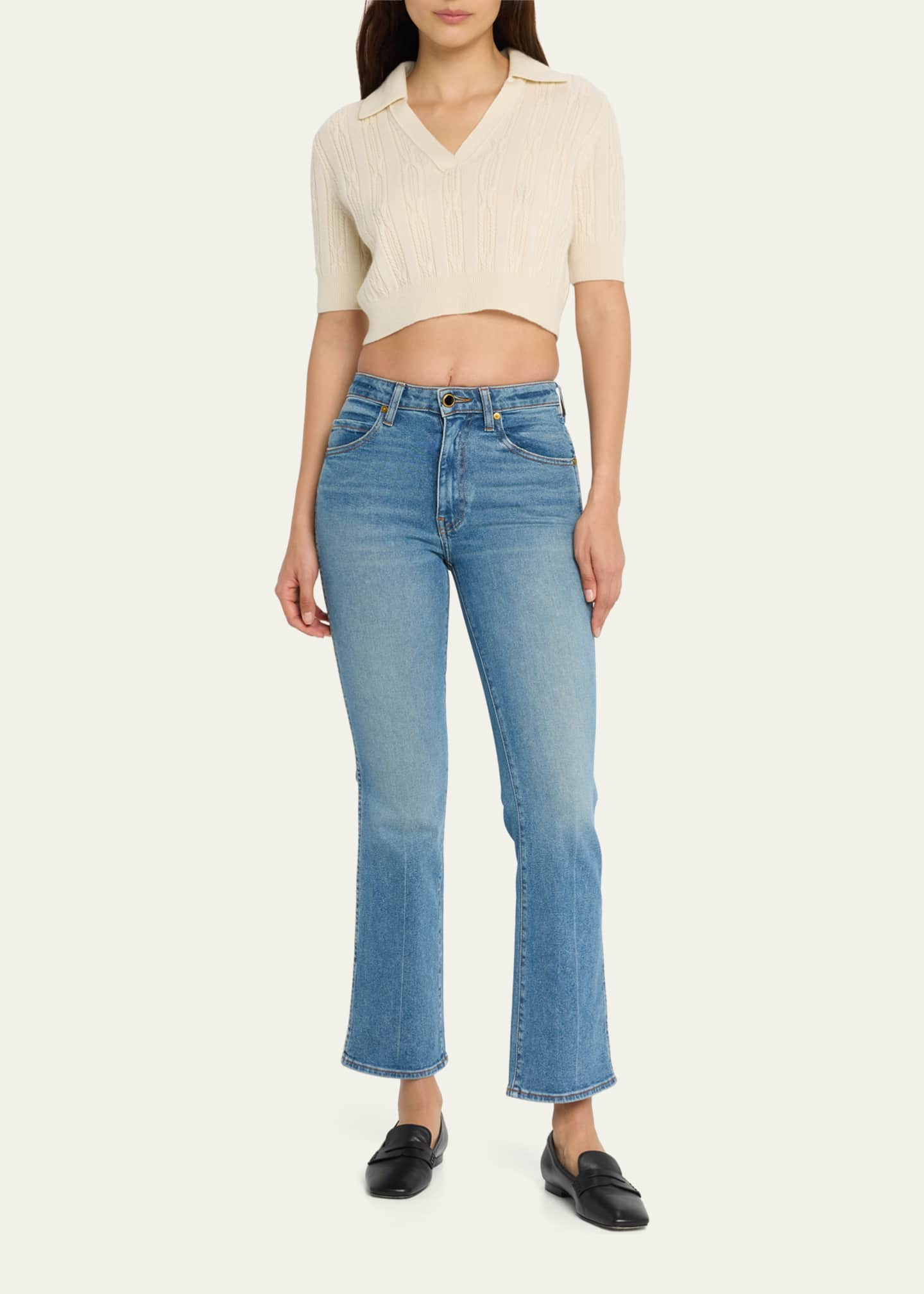 Khaite Vivian Boot-Cut Flare Jeans - Bergdorf Goodman