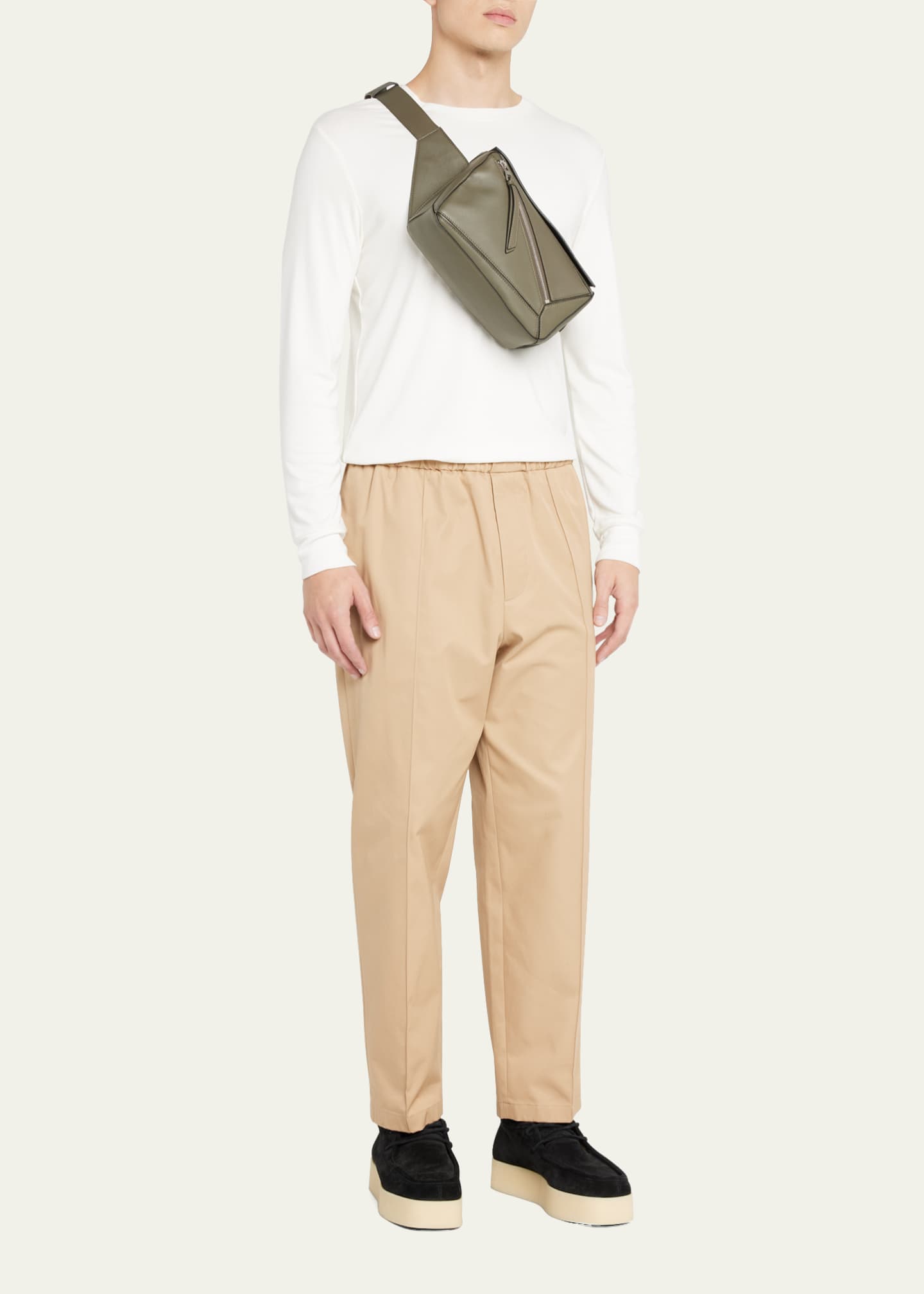 Loewe Men s Puzzle Leather Belt Bag Bergdorf Goodman