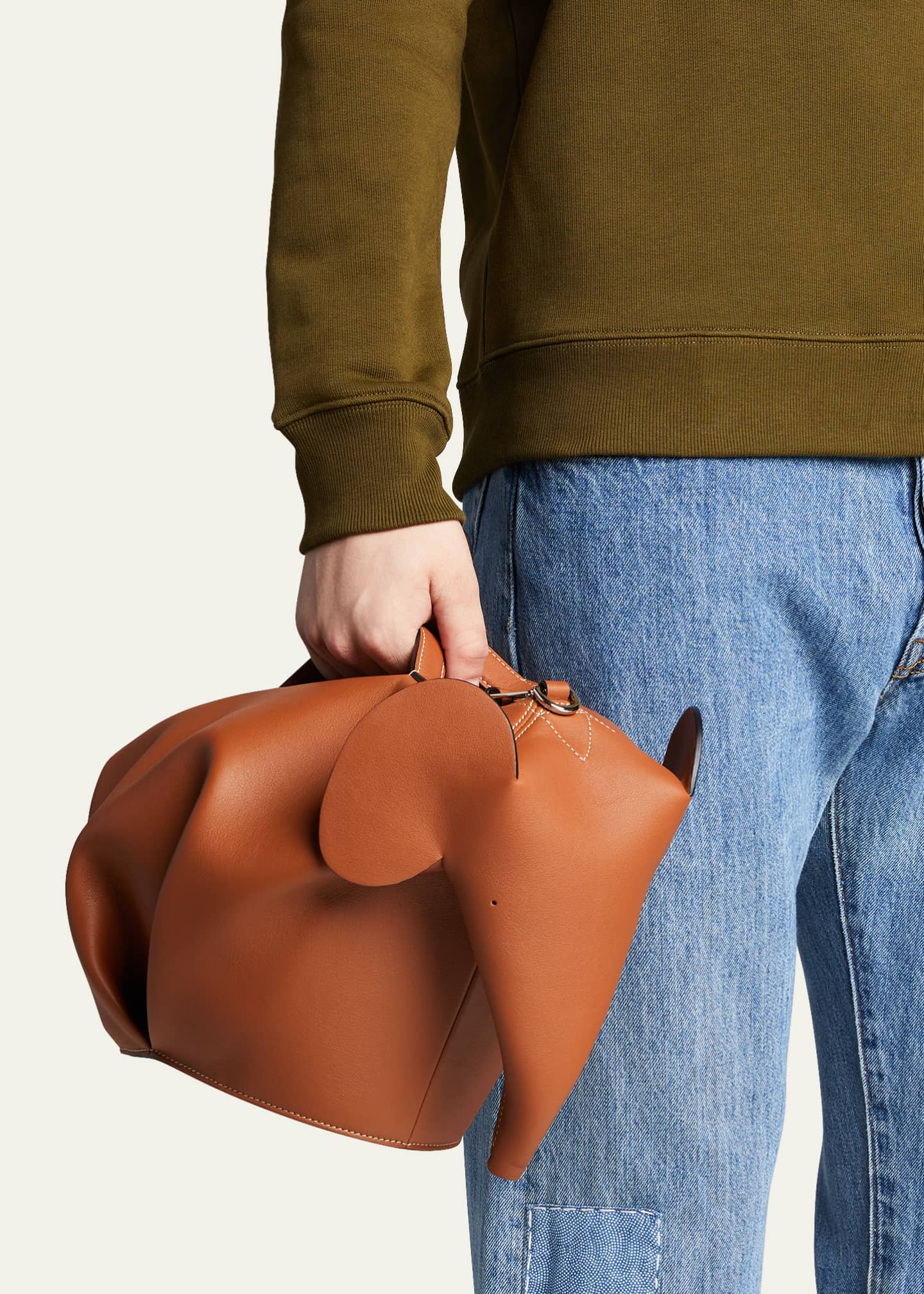 Loewe Men s Elephant Large Crossbody Bag Bergdorf Goodman