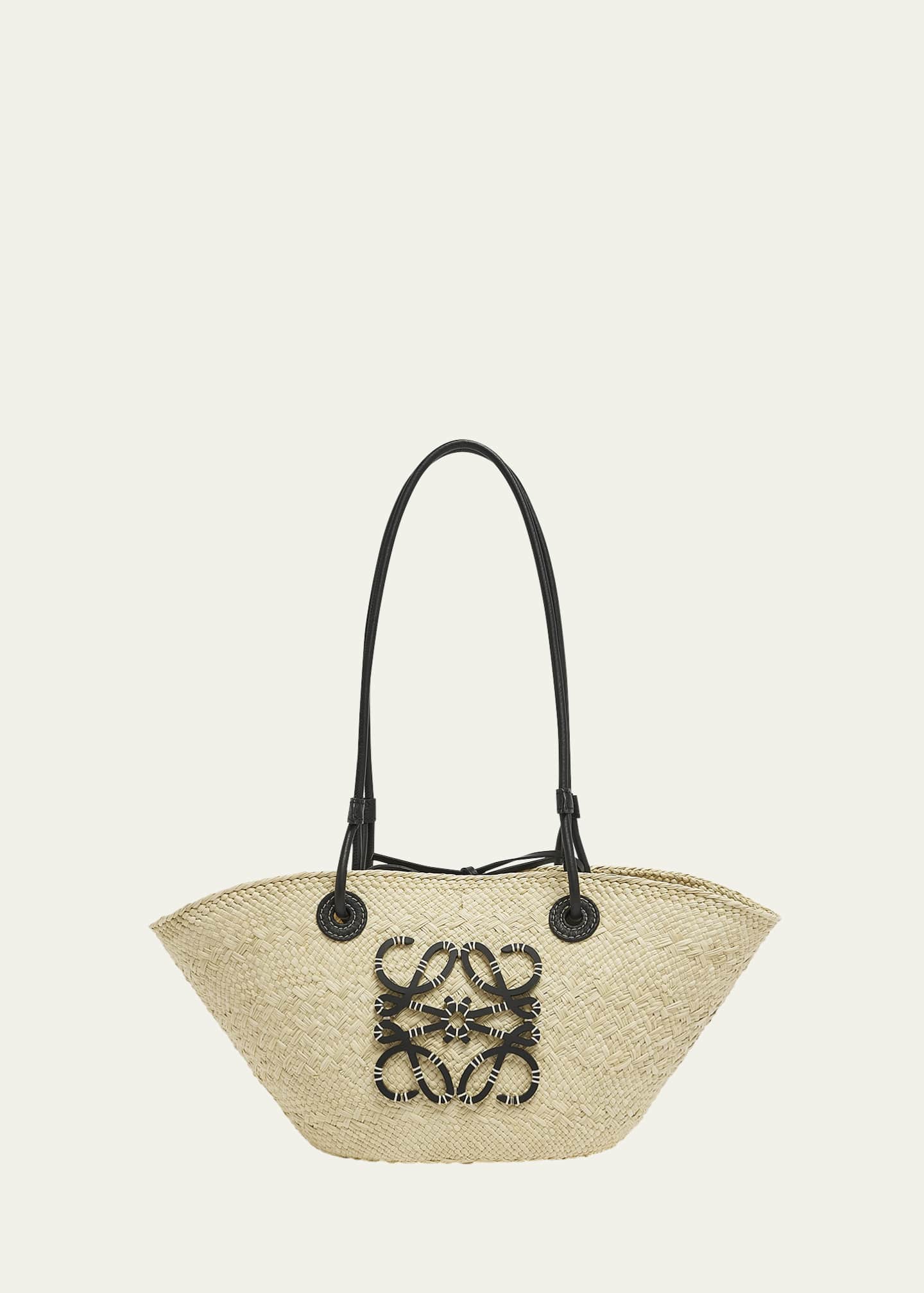 Loewe x Paula's Ibiza Anagram Small Basket Bag in Iraca Palm with