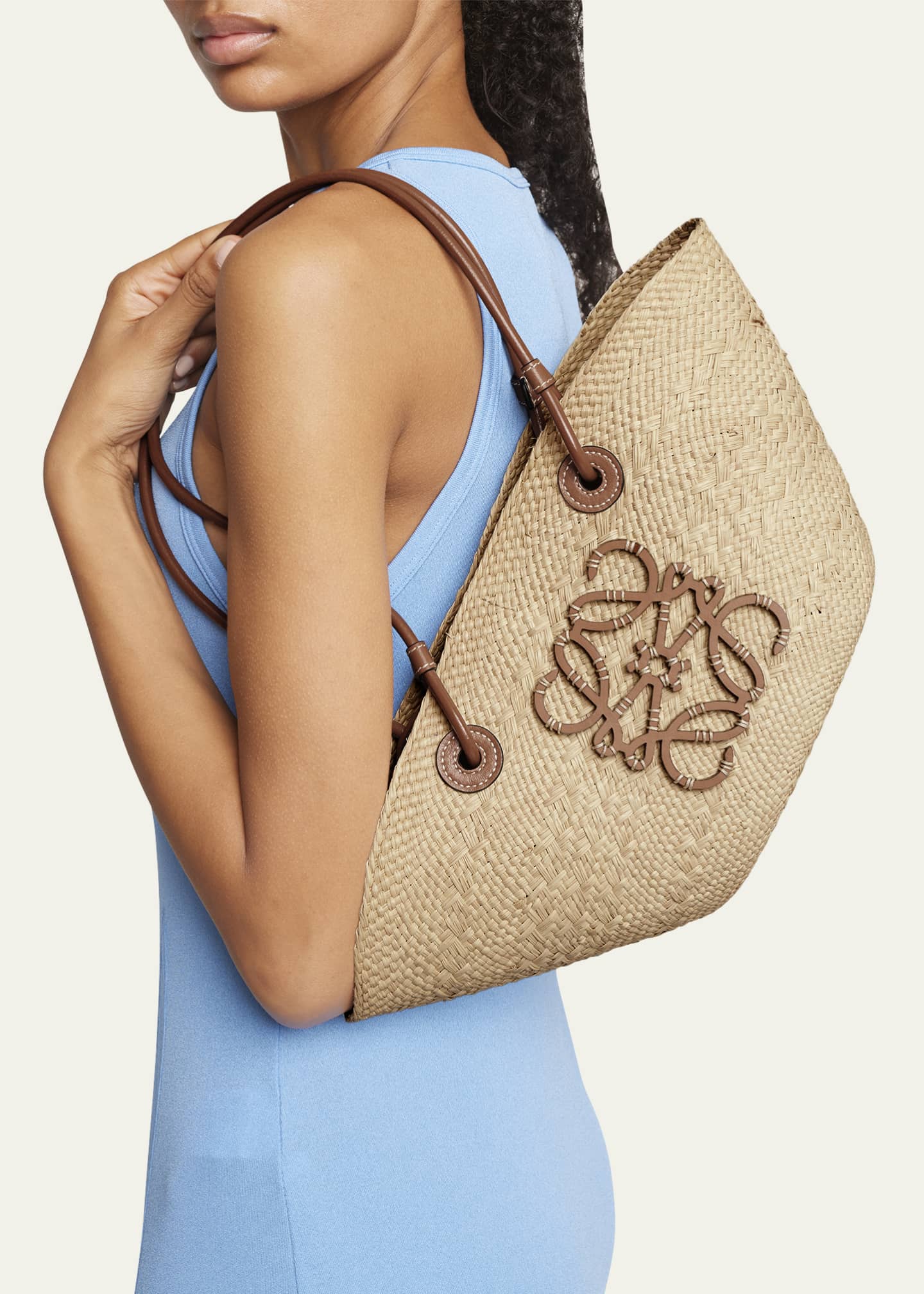 Loewe x Paula's Ibiza Anagram Raffia Pochette Crossbody Bag