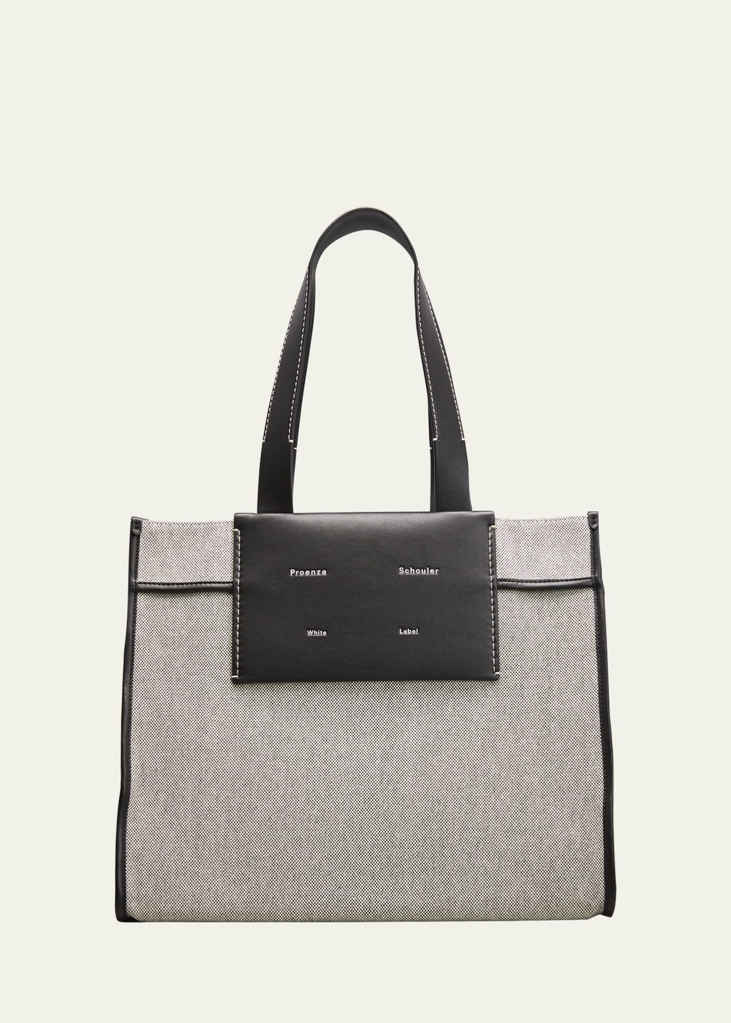 Proenza Schouler White Label Morris XL Bicolor Canvas Tote Bag