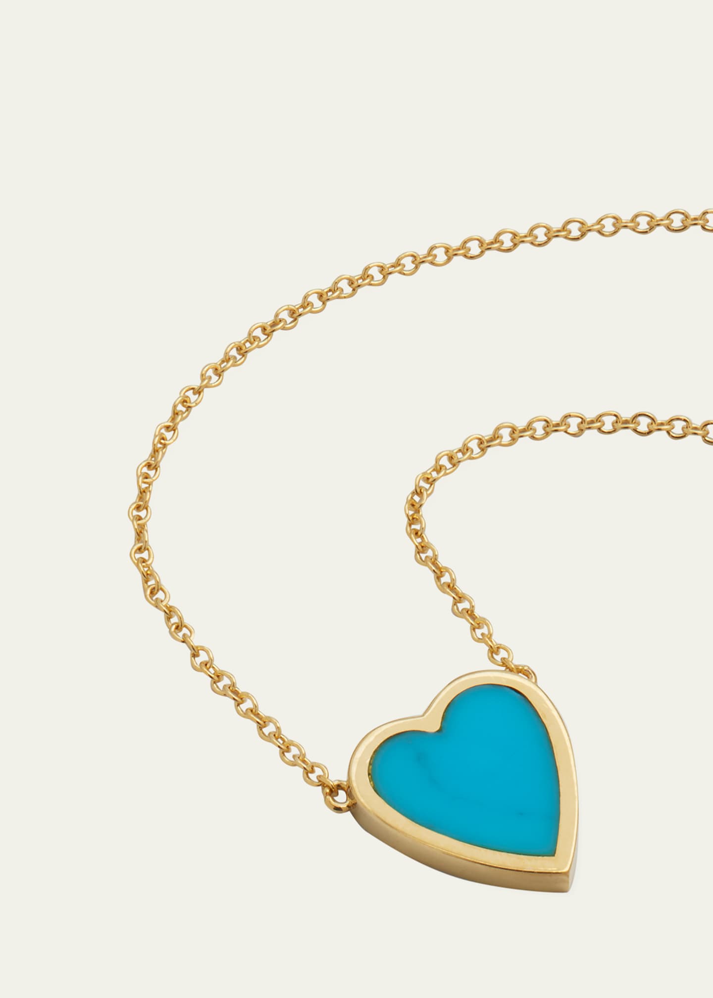 Jennifer Meyer 18k Mini Inlay Heart Necklace Image 3 of 4