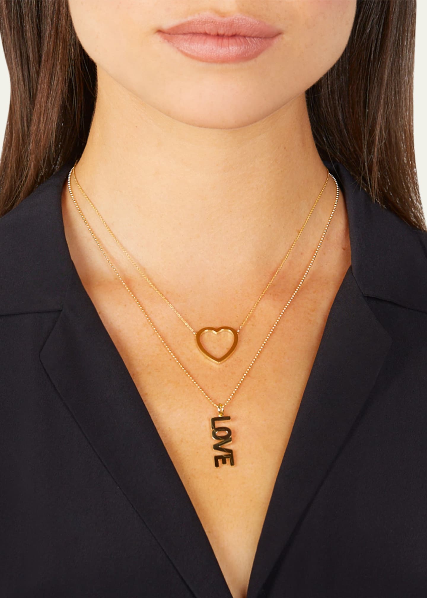 Jennifer Meyer Large Open Heart Necklace Image 2 of 2
