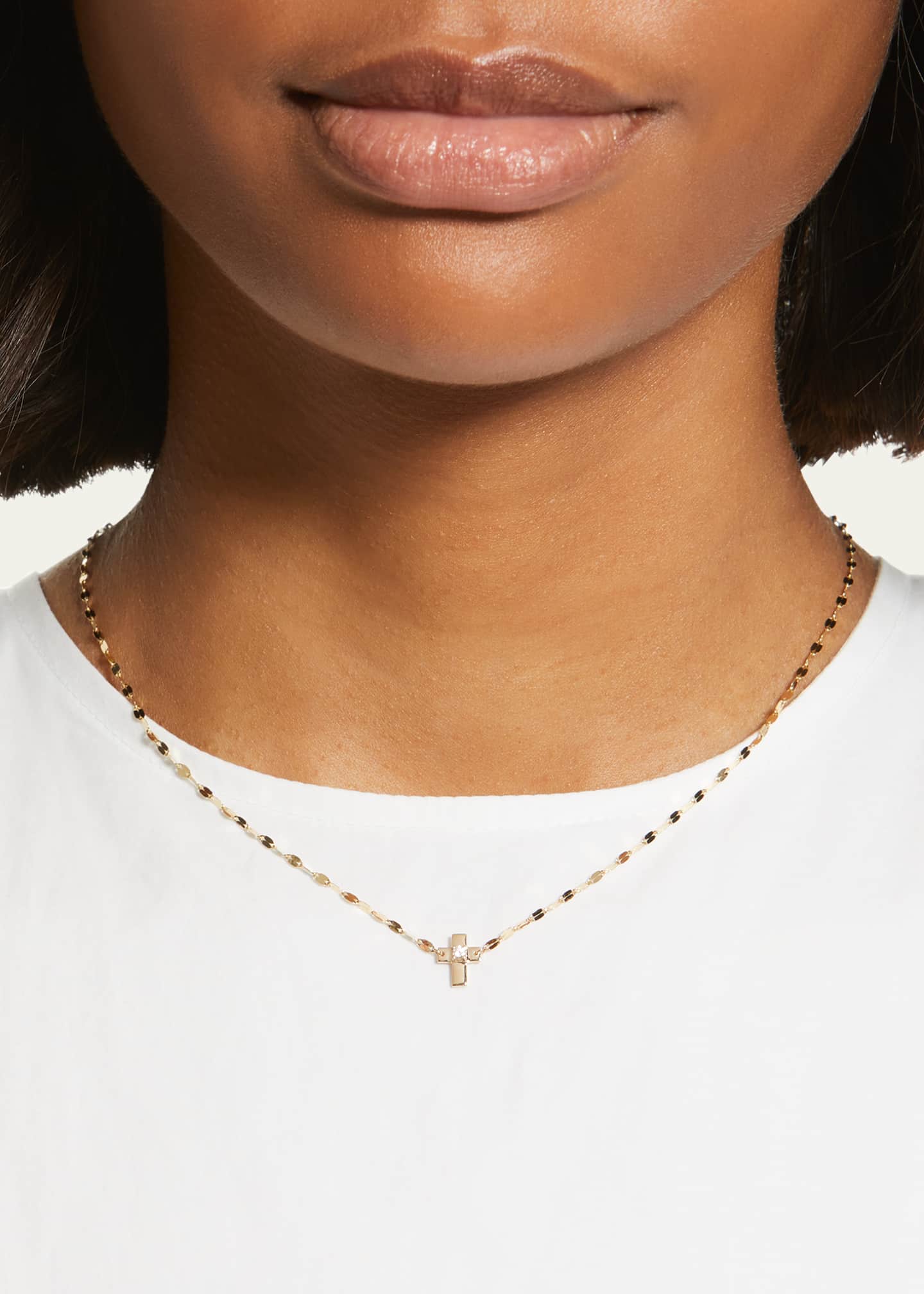 Lana Solo Mini Cross Pendant Necklace Image 2 of 4