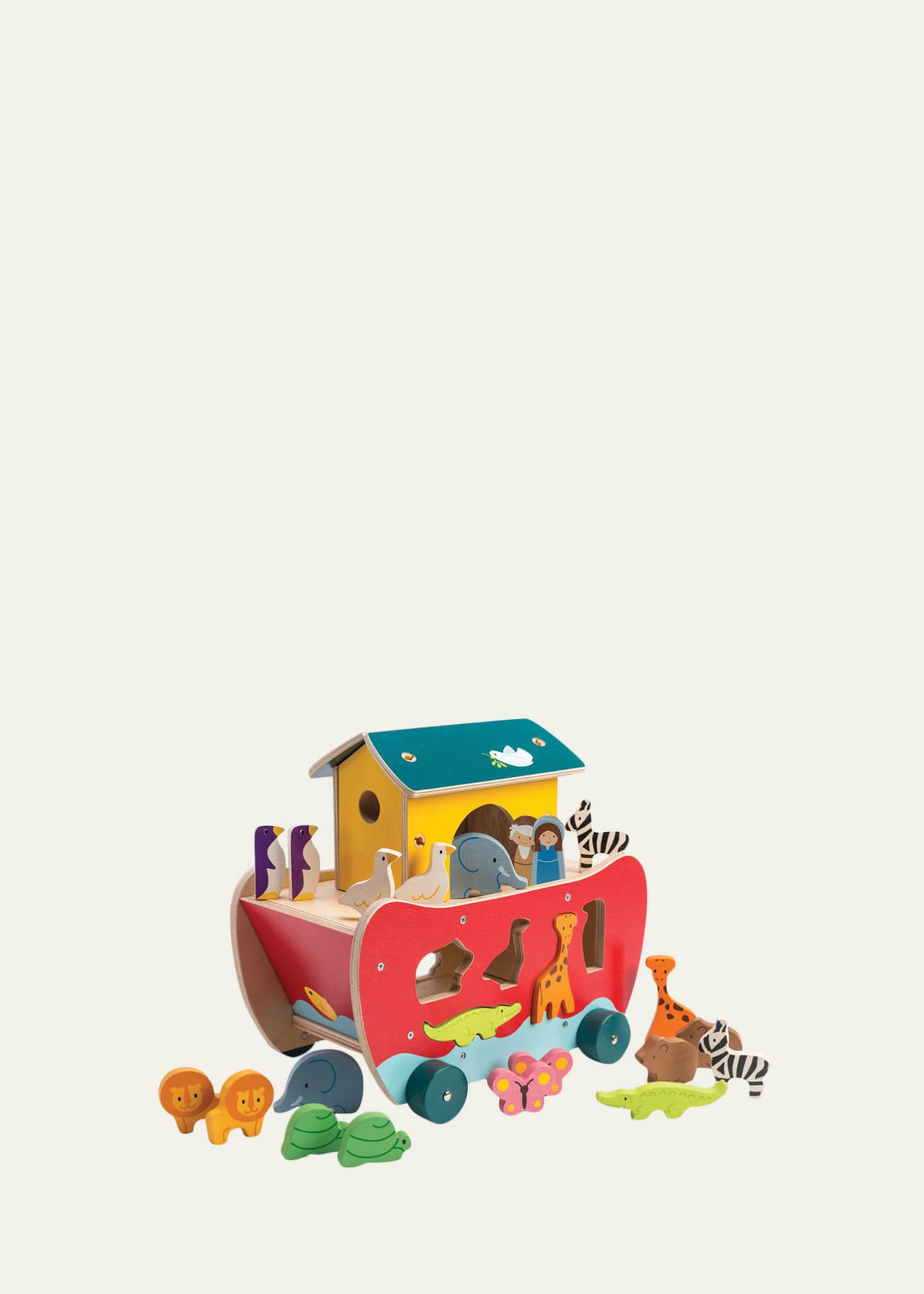 Noah's ark shape sorter wooden toy 2025