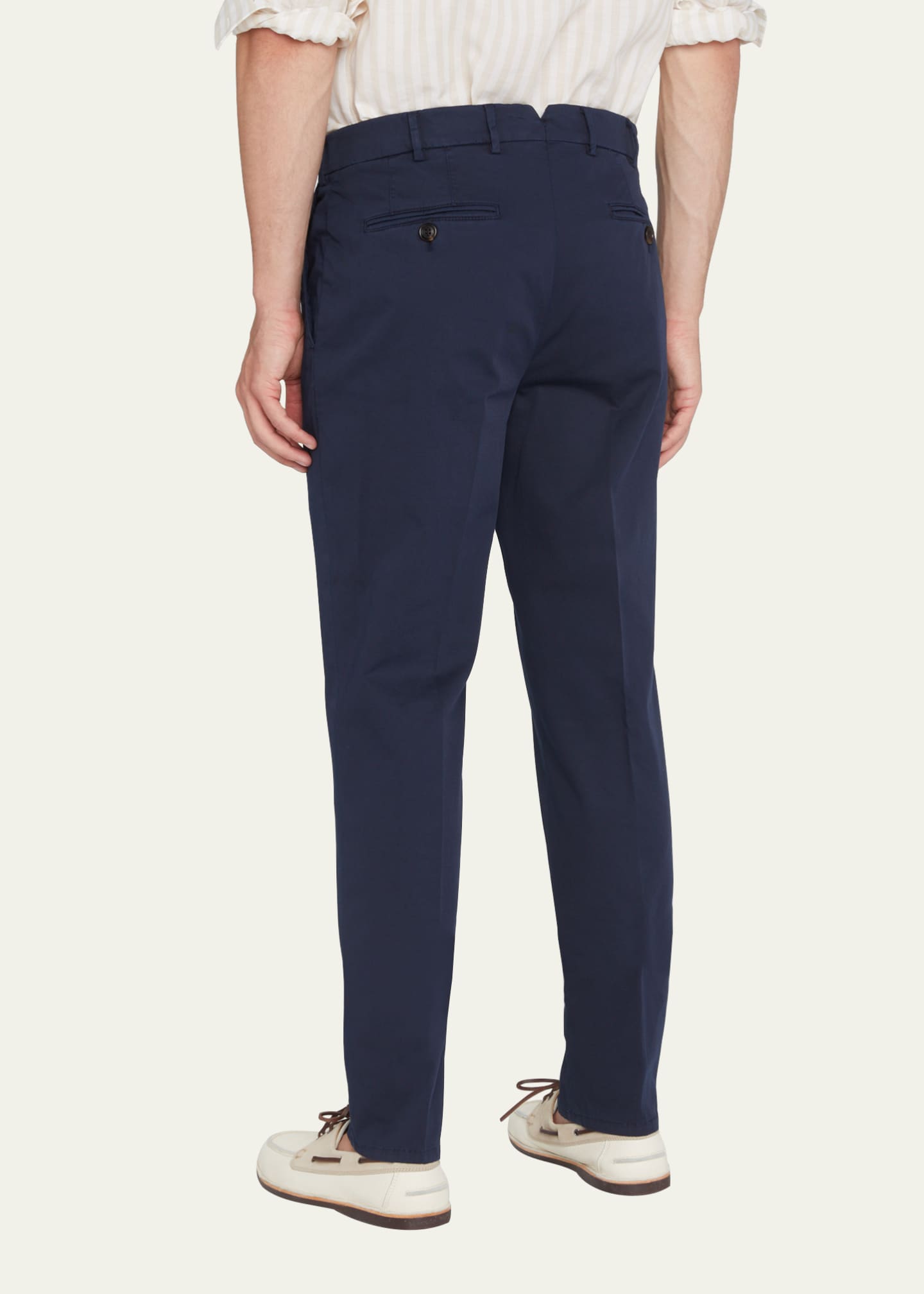 Brunello Cucinelli Men's American Pima Italian-Fit Chino Trousers Image 3 of 5