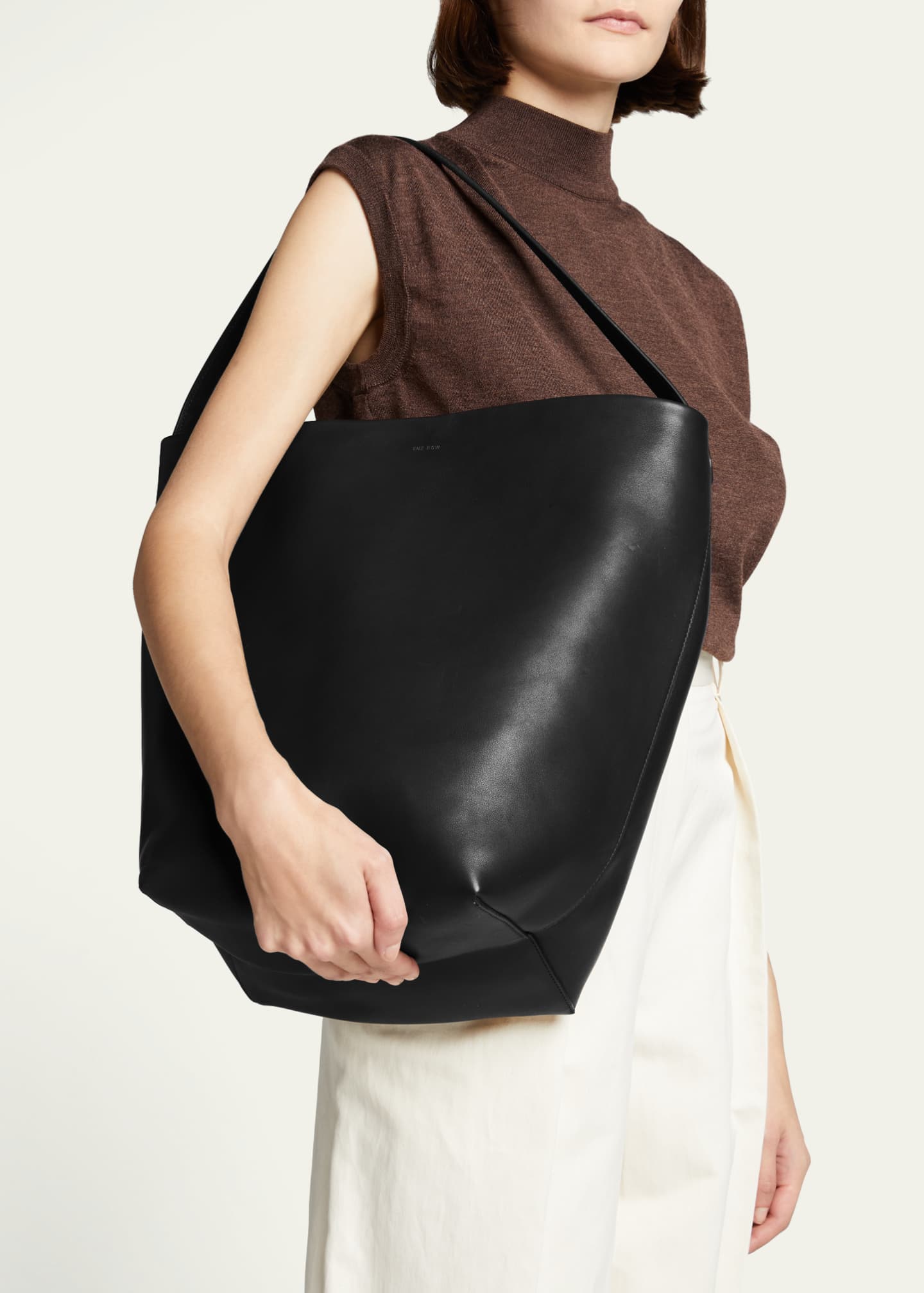 Park Leather Tote Bag in Black - The Row